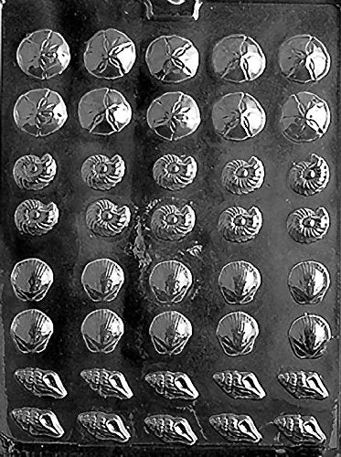 Grandmama'S Goodies N033 Tiny Shell Assortment Chocolate Candy Soap Mold With Exclusive Molding Instructions