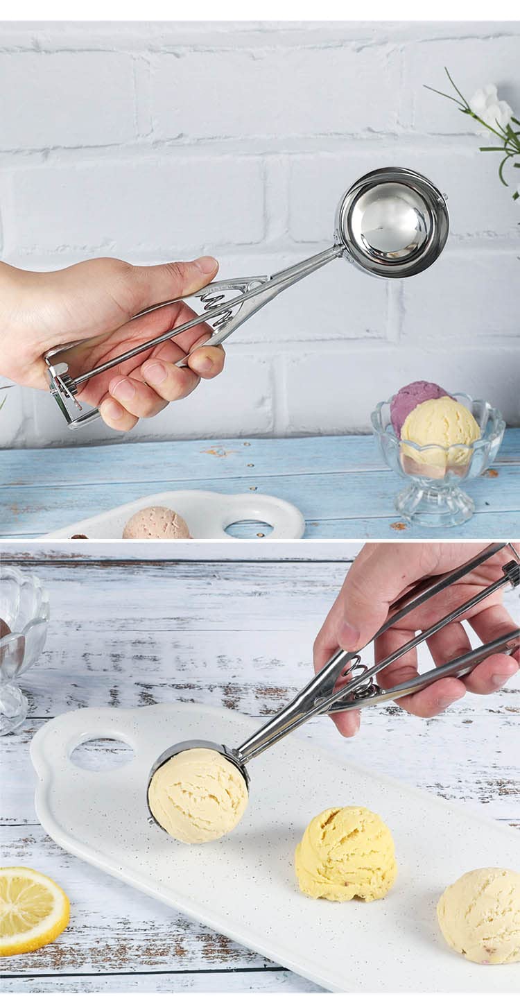 Medium Cookie Scoop, 2.8 Tbsp / 42 Ml / 1.4 Oz,2 Inches / 5 Cm Ball, 18/8 Stainless Steel,Secondary Polishing, Ice Cream Scoop,D