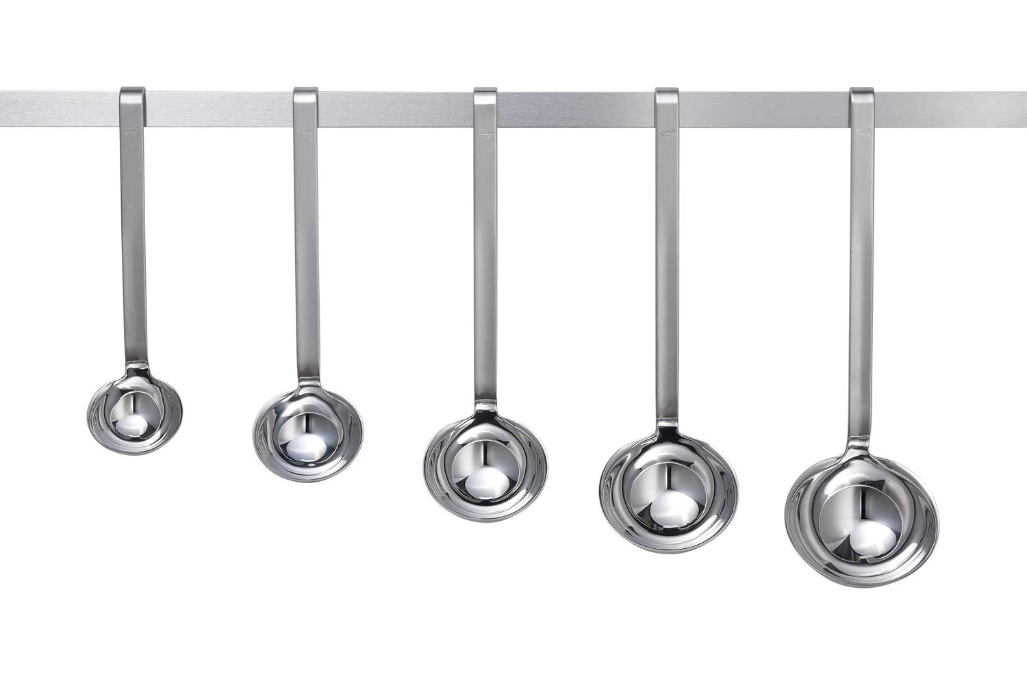 Rsle Stainless Steel Hooked Handle Ladle With Pouring Rim, 2.7-Ounce,Silver