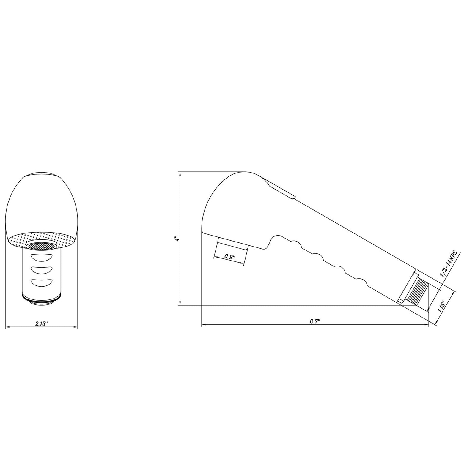Dura Faucet Df-Rk800-Orb Rv Kitchen Faucet Pull-Out Sprayer Replacement (Oil Rubbed Bronze)
