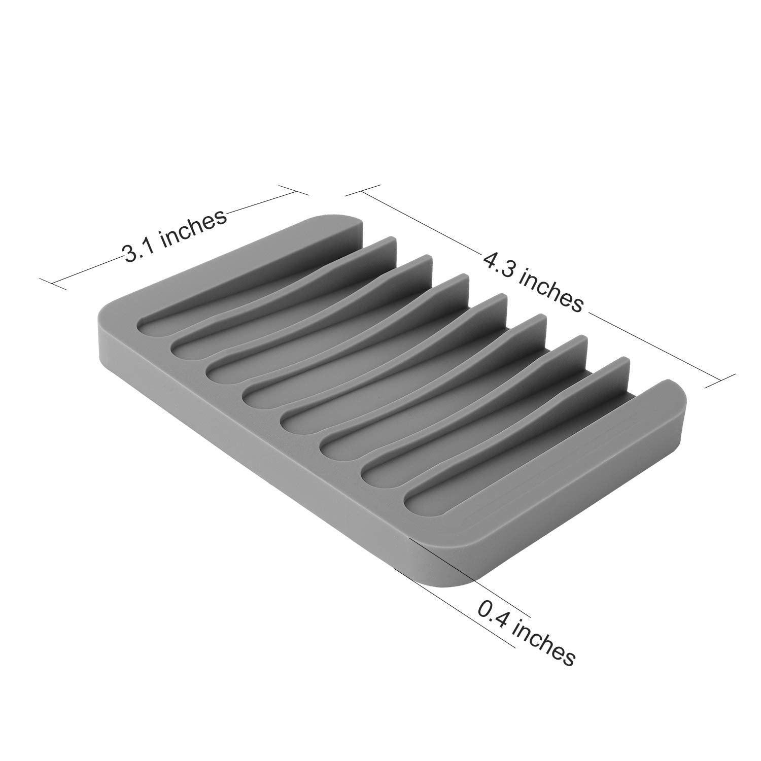 Anwenk Soap Dish For Shower Waterfall Soap Holder Soap Tray Soap Saver Drainer Flexible Silicone For Shower/Bathroom/Kitchen/Cou