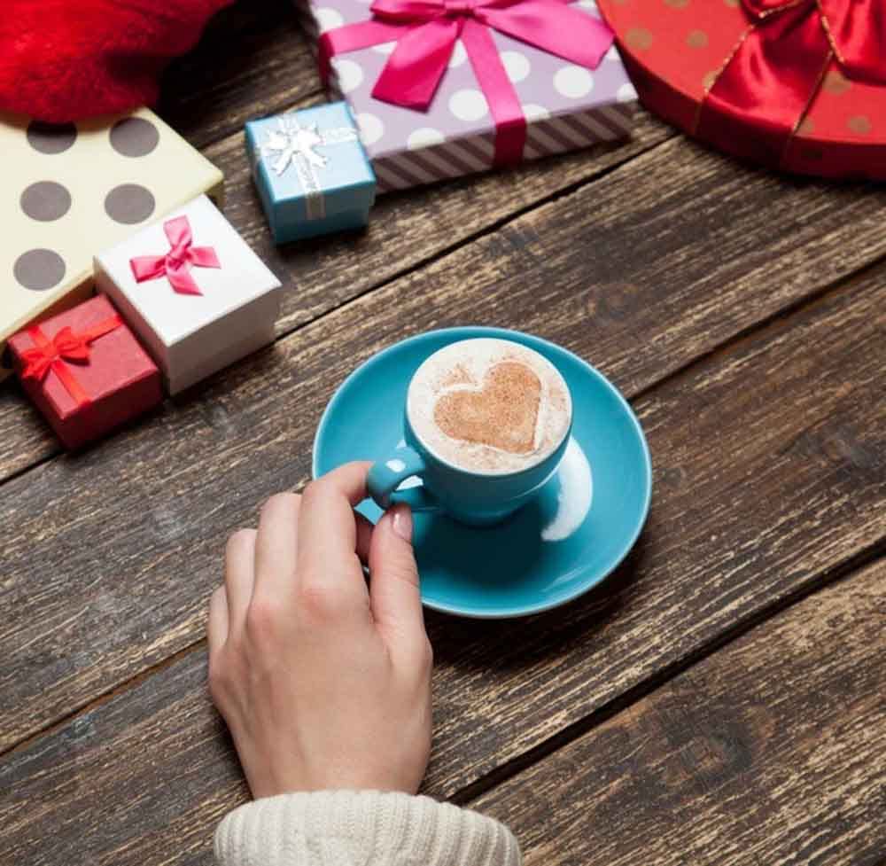 Valentine'S Day Cookie Stencils Coffee Cake Templates Decoration,20 Pcs Reusable Heart Love Powder Sieve Template For Coffee, Ca