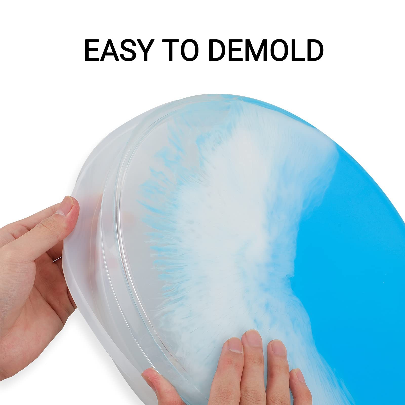 Rolling Tray Mold for Resin  Gartful Large Round Serving Tray Mold with Edges  Plate Silicone Epoxy Casting Mold for Agate Tray  Serving Board  DIY Jewelry Holder  Fruit Snack Tray  Home Decoration