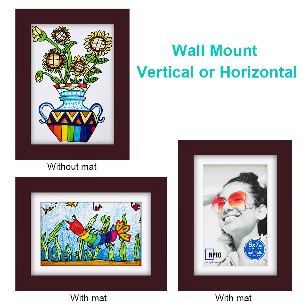 RPJC 24x36 Inch Solid Wood Poster Frame for Wall Mounting Hanging Picture Frames Dark Brown