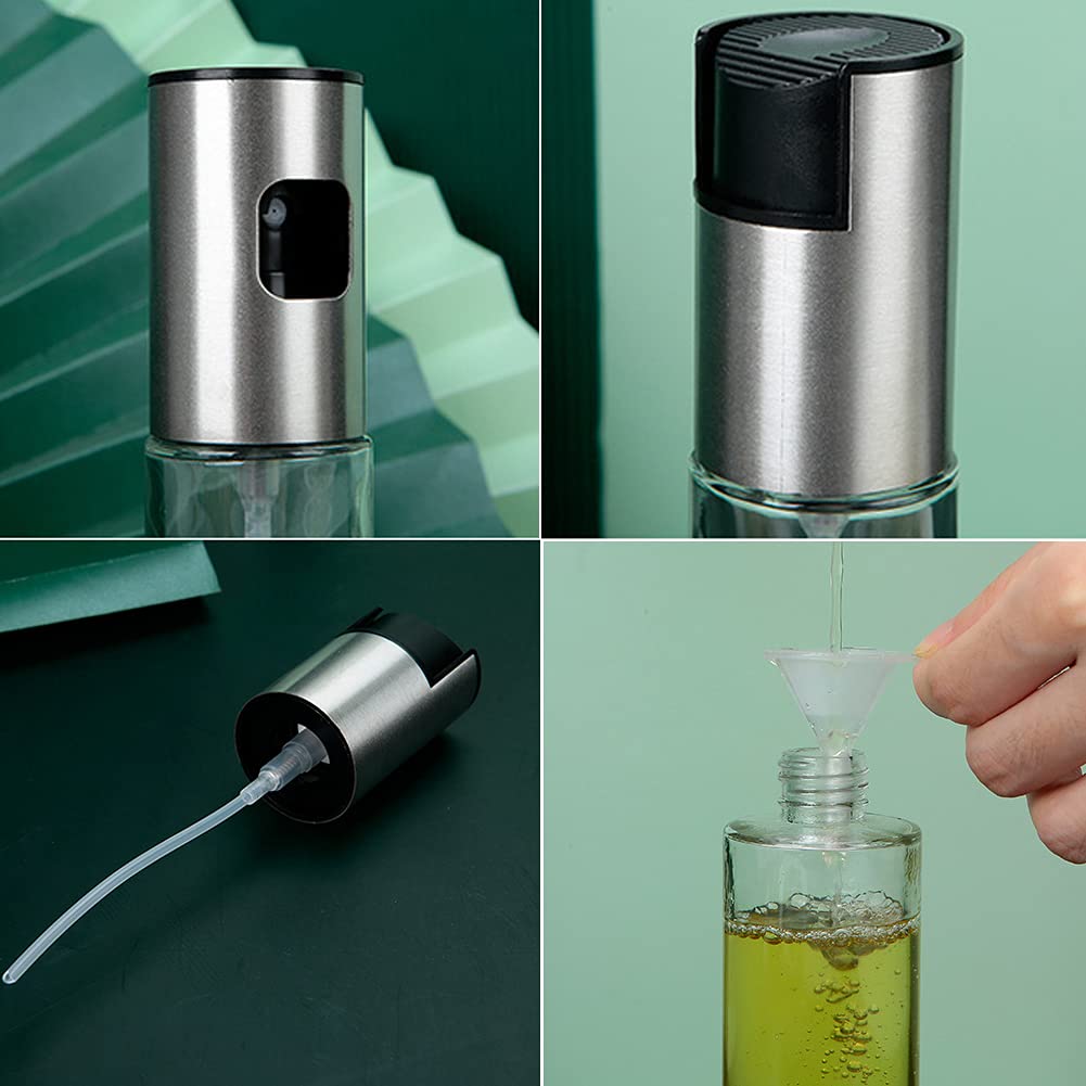 Olive Oil Sprayer For Cooking Oil Spritzer Mister For Air Fryer Glass Bottle For Vinegar Vegetable Oil Portable Kitchen Gadgets