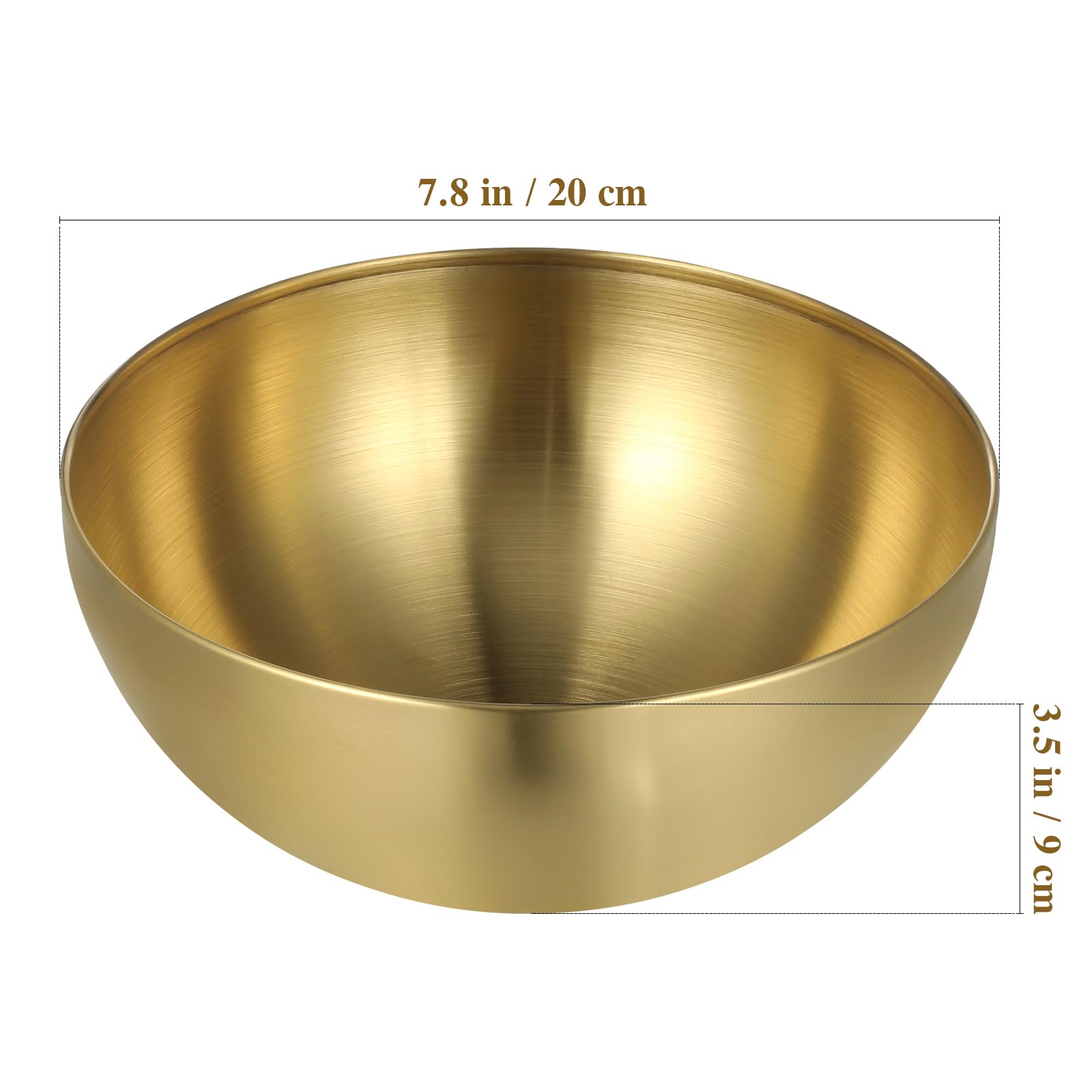 Callaron Stainless Steel Salad Bowls 1.5L Decorative Gold Bowl Large Metal Mixing Bowls Nesting Bowls Snacks Bowls For Kitchen M