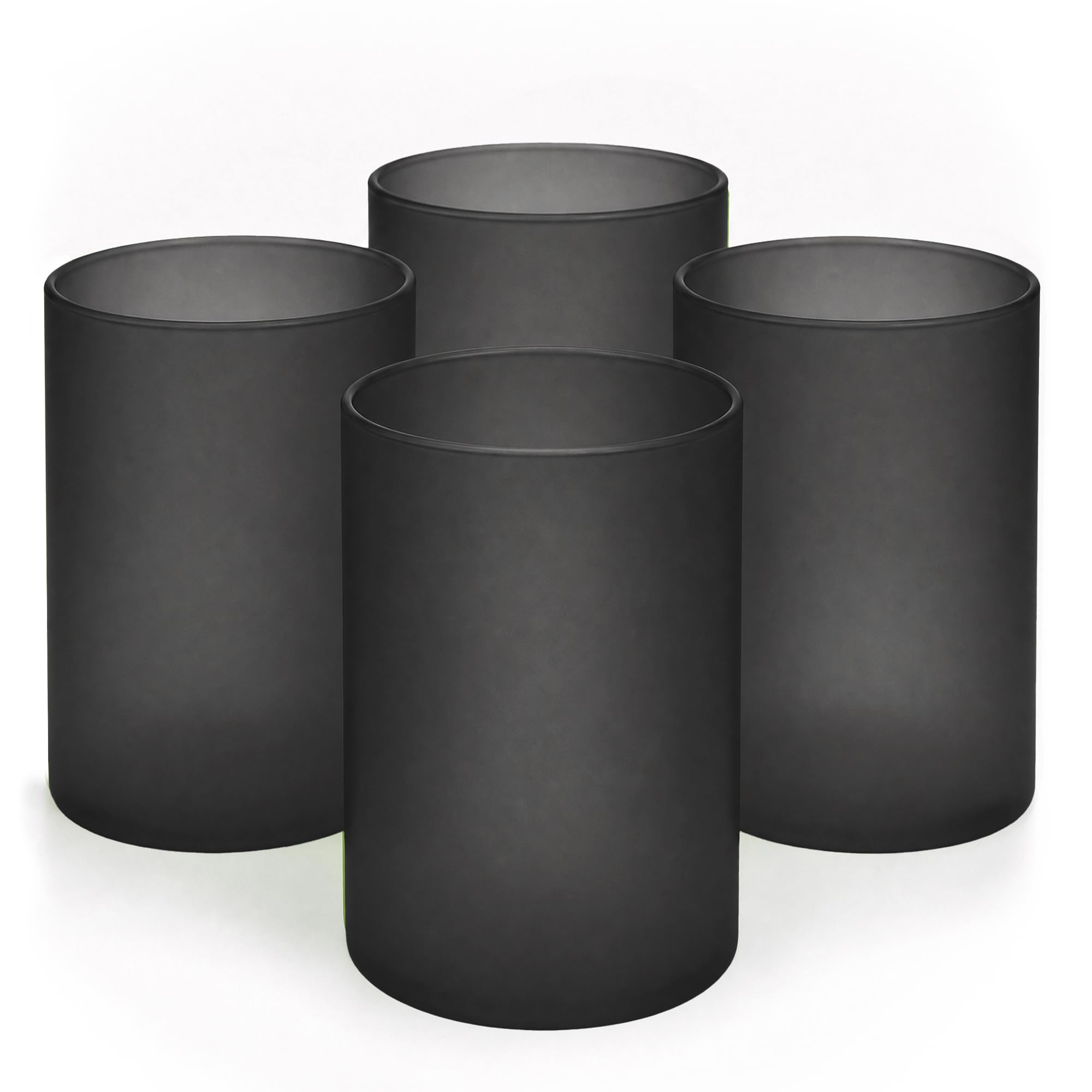 Bentley Drinkware Set of 4 16oz Durable SAN Plastic Tumblers, Smoke