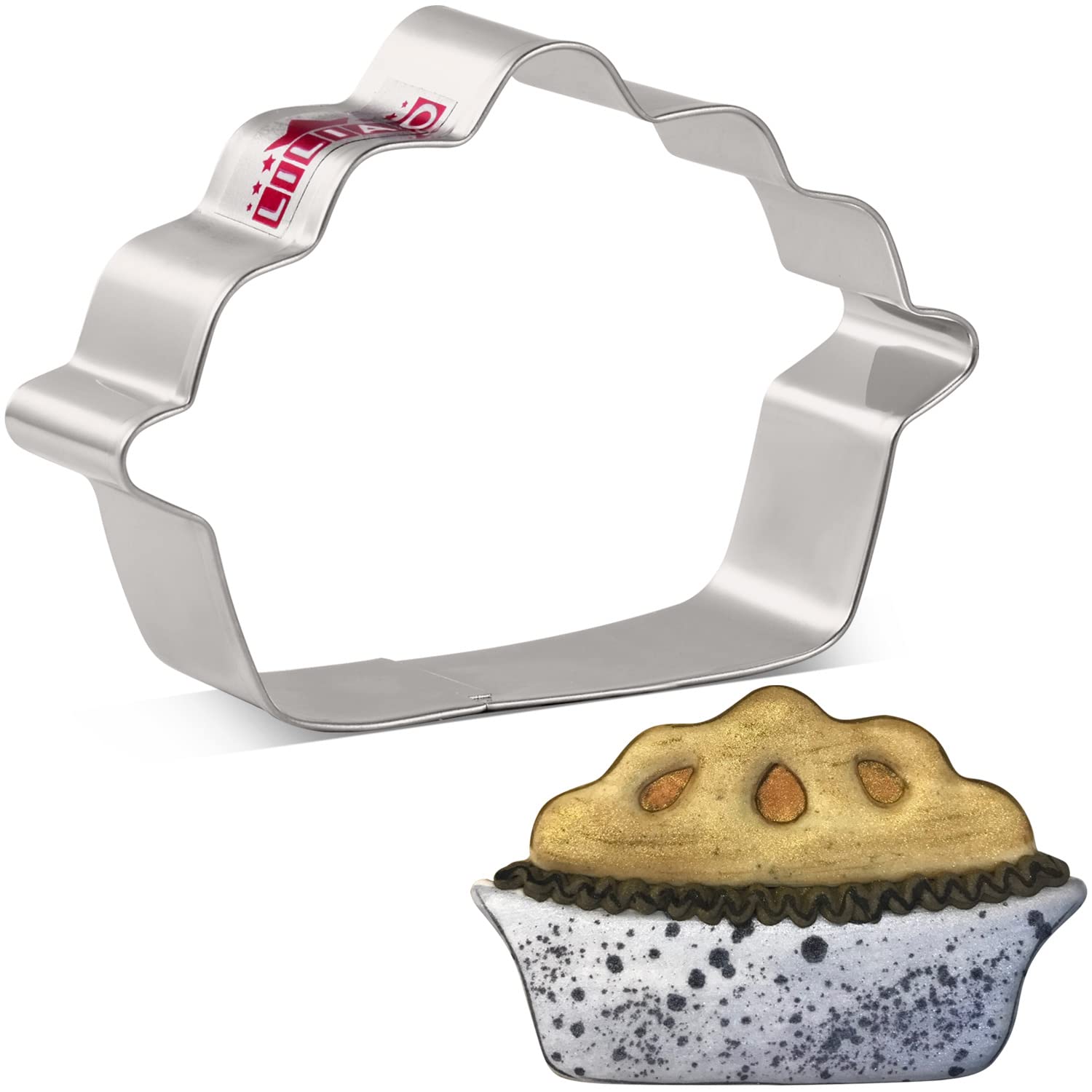 Liliao Thanksgiving Pumpkin Pie Cookie Cutter - 4 X 2.6 Inches - Stainless Steel