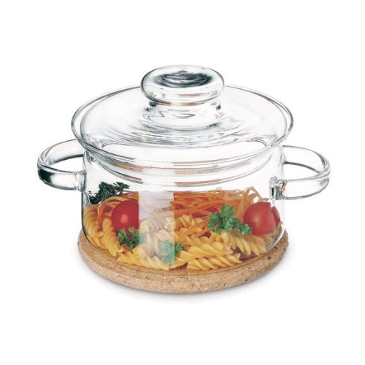 Simax Glassware Casserole glass heatresistant with a cover of SIMAX NYKO 2 l, one size, clear