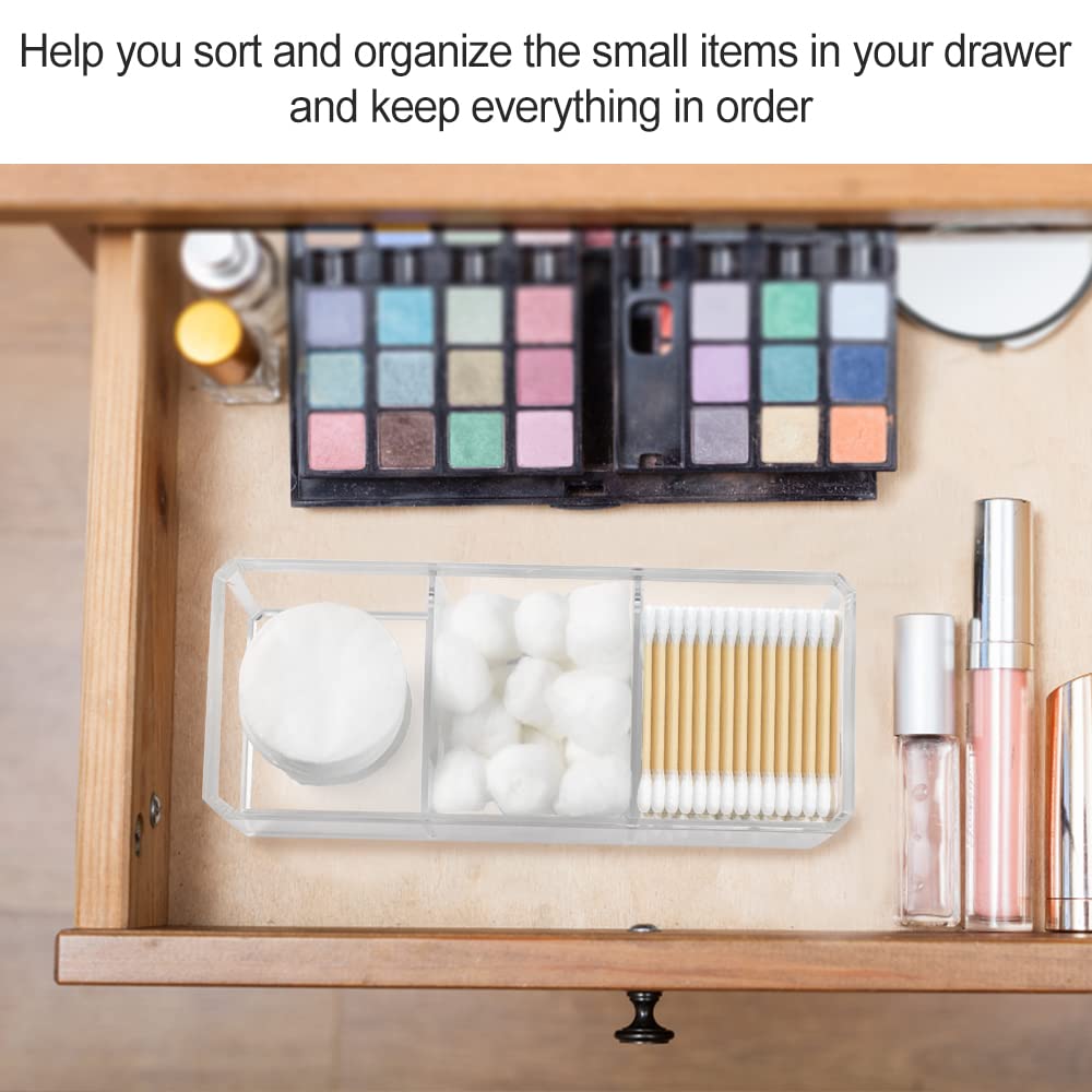 Kimchomerse Qtip Holder Dispenser, 2Layer Cotton Ball Holder For Cotton Swab, Cotton Pad Container For Bathroom Vanity Counterto