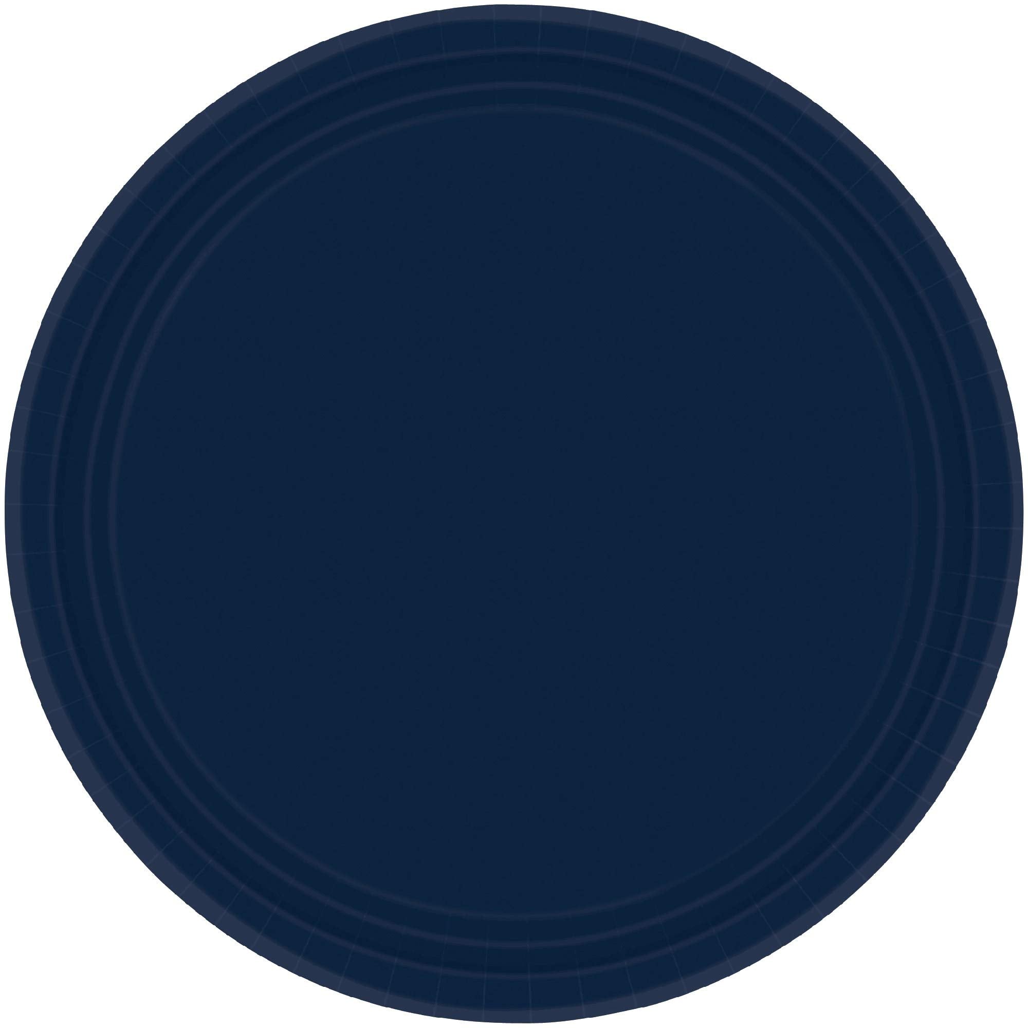 True Navy Round Paper Plates - 6.75'' (Pack Of 20) - Perfect For Parties, Celebrations & Picnics