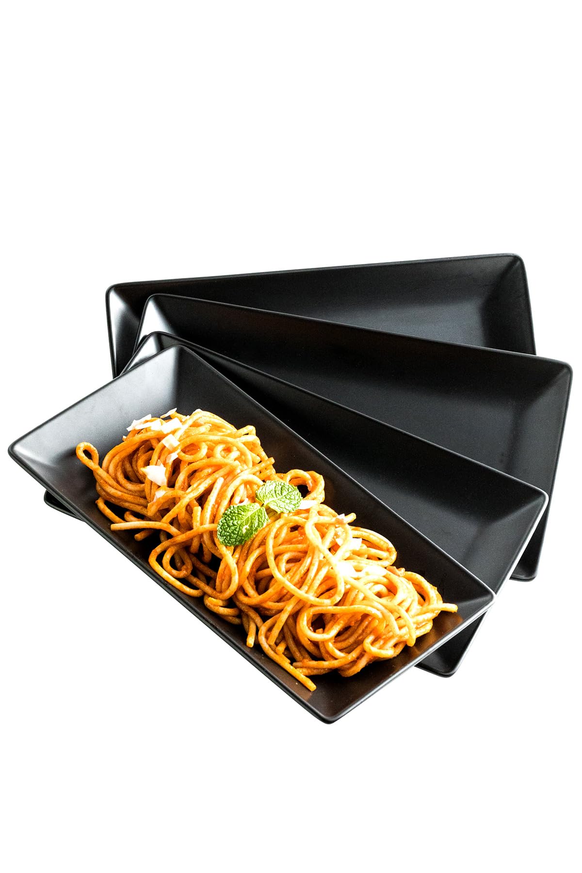 Lauchuh Serving Platters, 10    Porcelain Serving Tray Sushi Plates Rectangular Platters For Halloween Gifts, Sushi, Dessert Cak