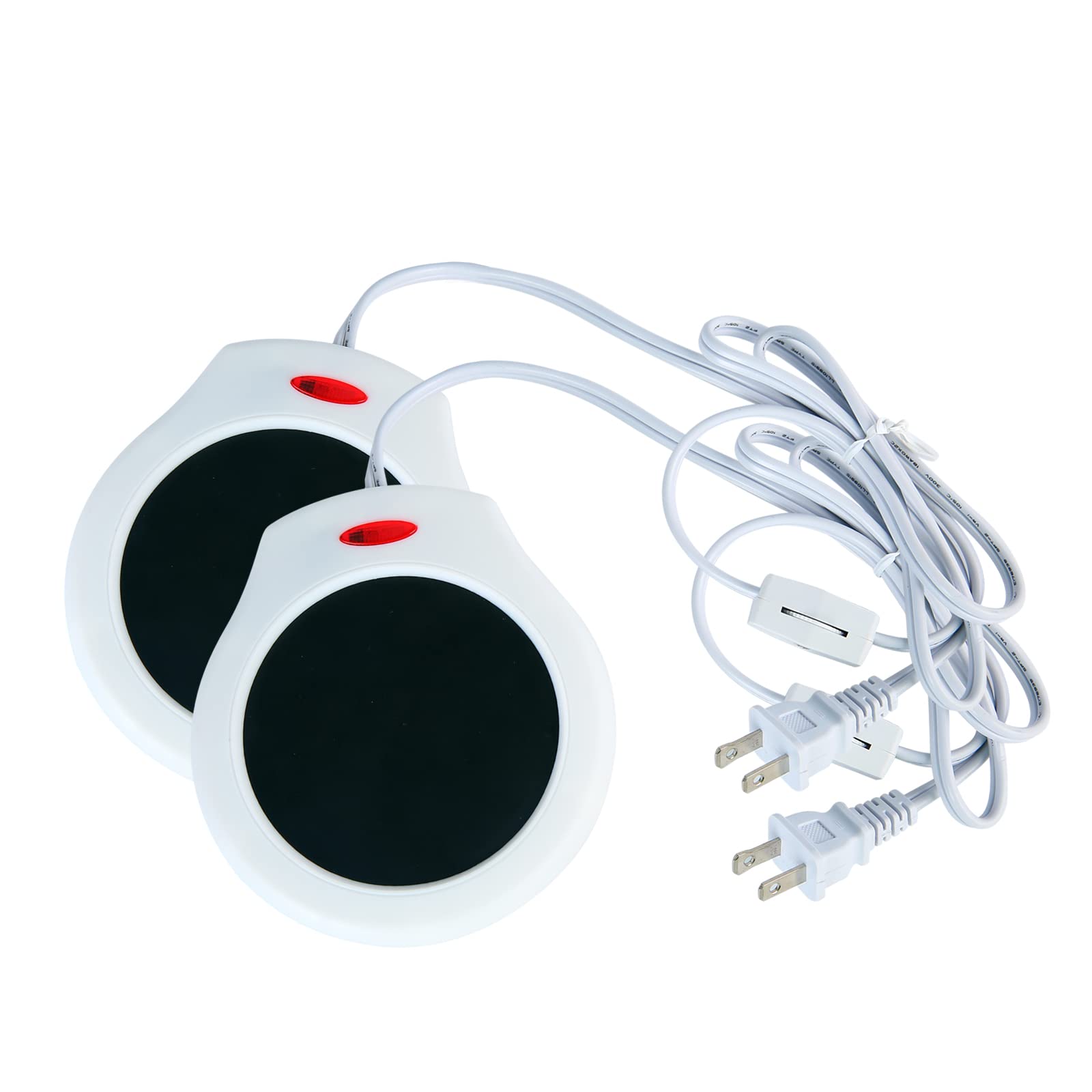 Home&Office Desktop Electric Mug Warmer-Coffee/Tea/Cocoa/Soup-Scented Candles Gift For Winter 2Pcs(White And Black (Cfw002-White