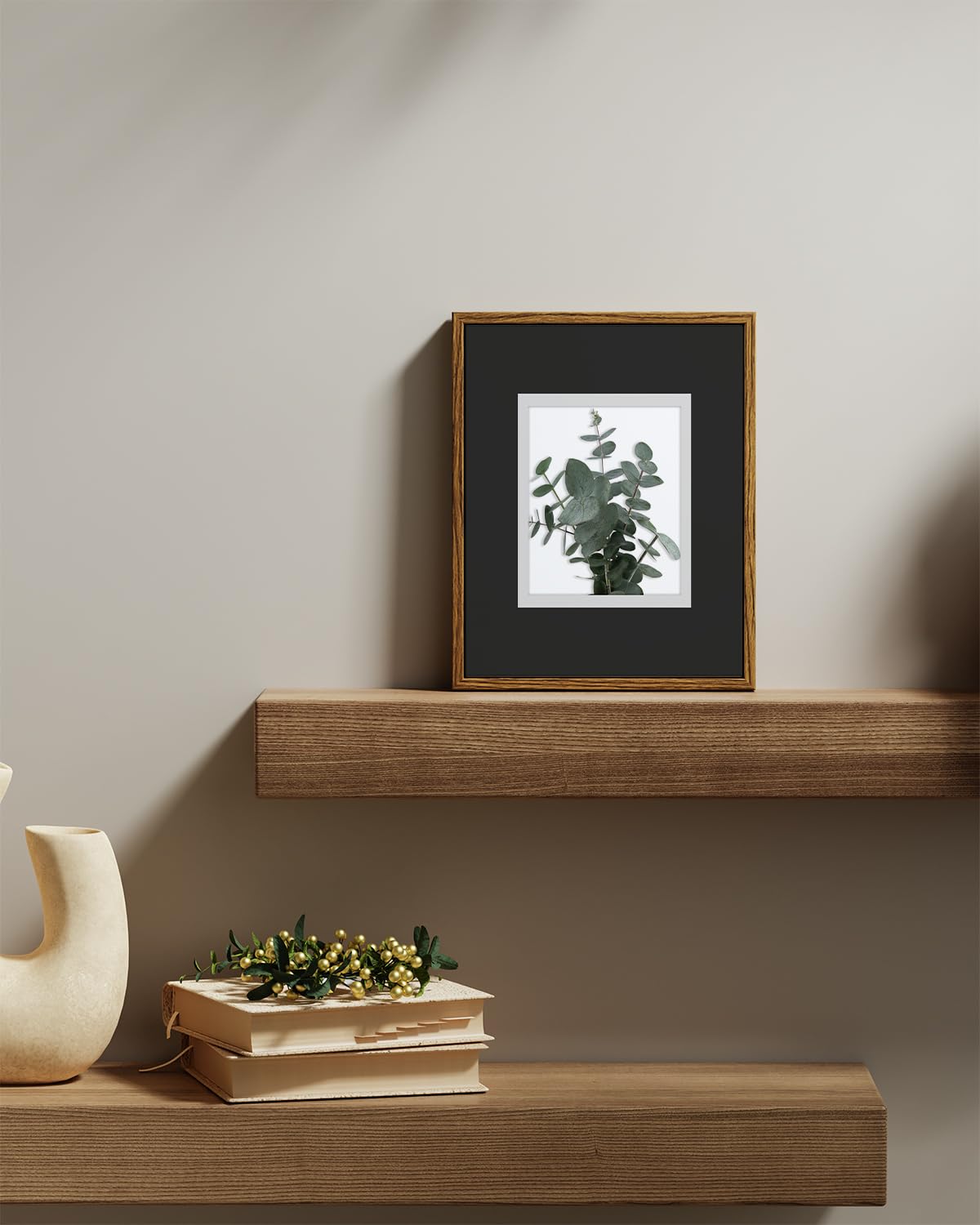 Insimsea Framed Wall Art For Living Room Bathroom Decor Botanical Canvas Prints Modern Plant Pictures Wall Decor Farmhouse Eucal