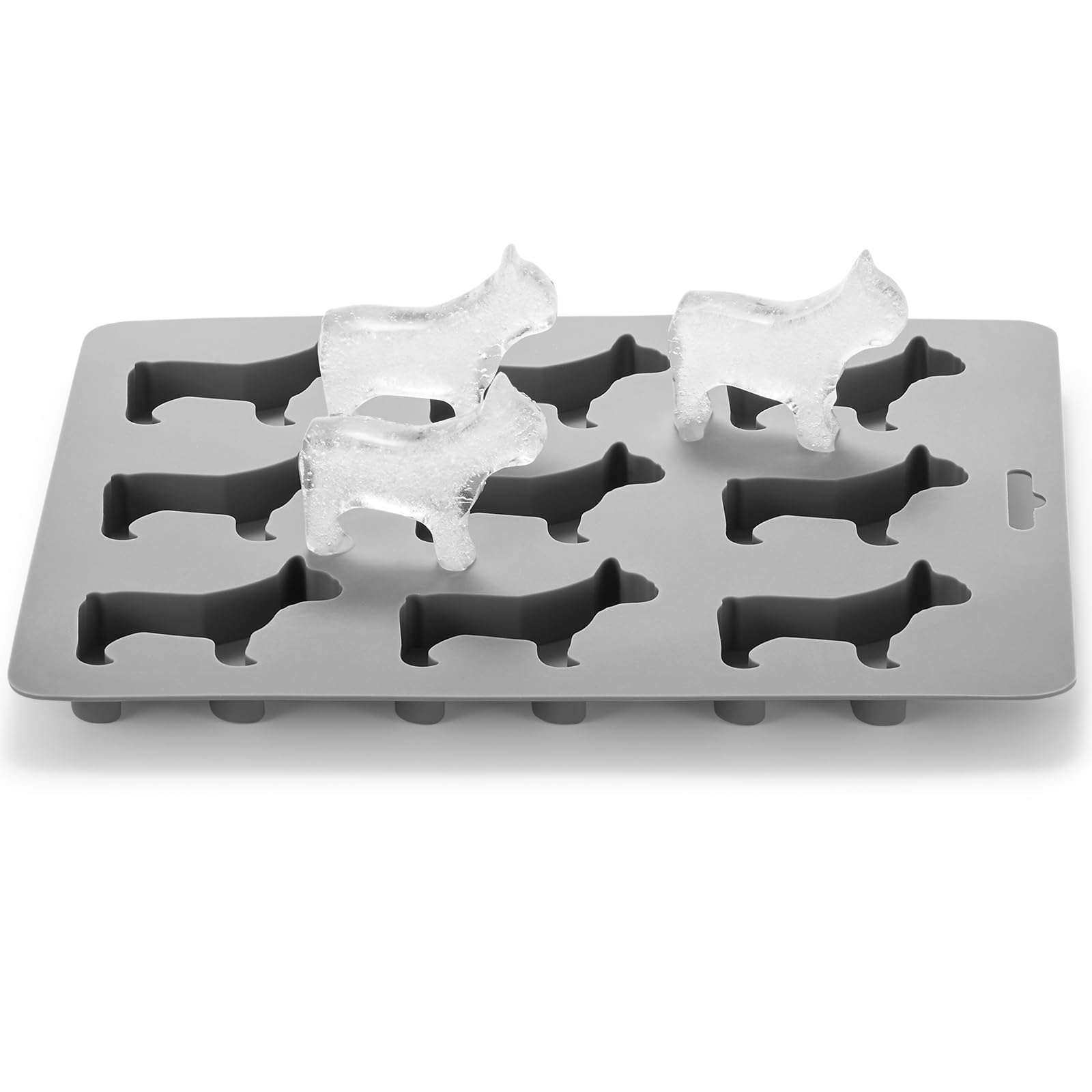 Acookee French Bulldog Ice Cube Mold, Fun Shapes Frenchie Bull Dog Ice Cube Tray, Silicone Dog Treat Mold, Cute Novelty French B