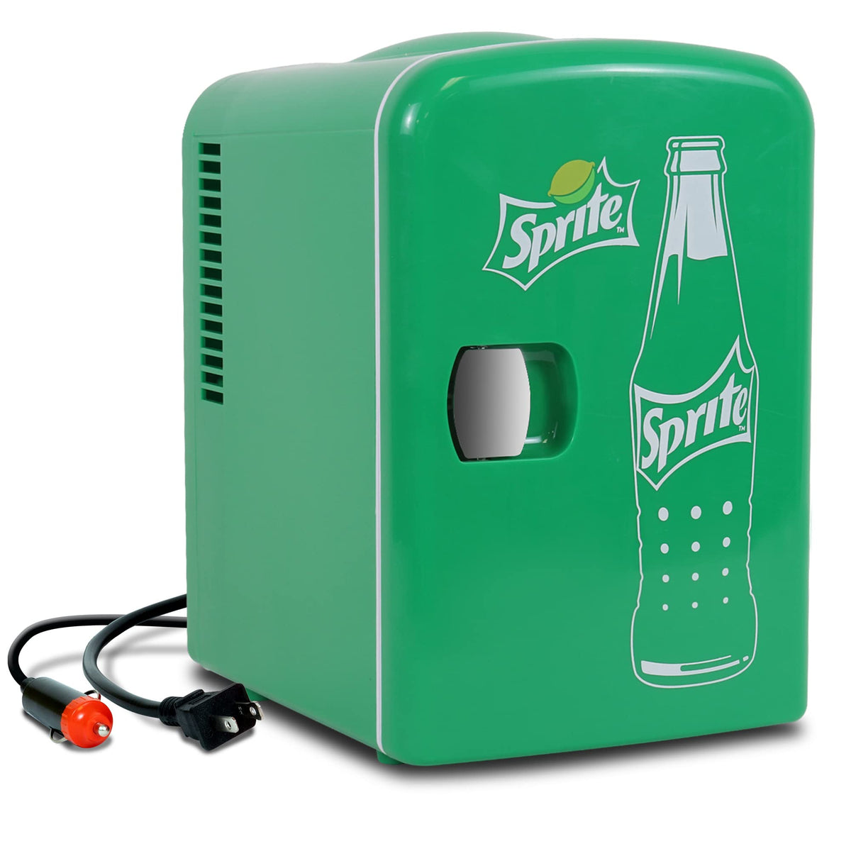Sprite Mini Fridge - Refrigerator For Bedroom Skincare Office, Portable Table Top Beverage Cooler, 12V 110V Refrigerador For Dri