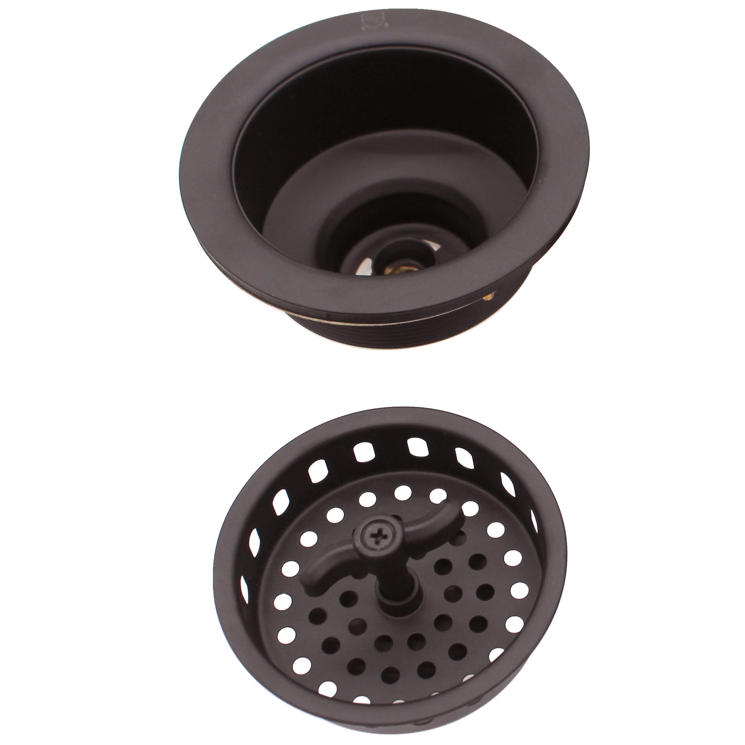 Westbrass D213-12 3-1/2'' Wing Nut Twist Style Large Kitchen Sink Basket Strainer, 1-Pack, Oil Rubbed Bronze