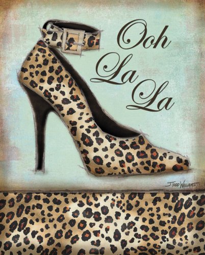 Set Of 2 Leopard Animal Print Shoe Heel Pump Purse Cute Trendy Fashion Accessories Cheetah Set Art Prints Posters 11X14 Inches