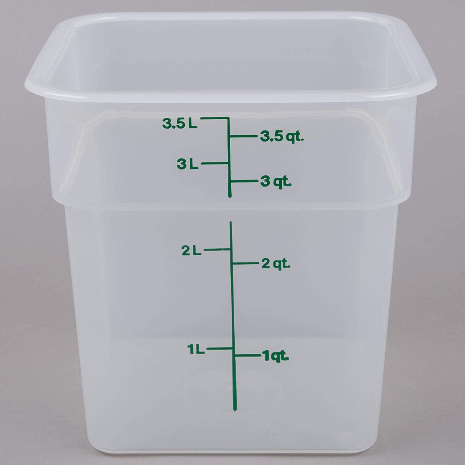 Cambro 4Sfspp190 4 Qt. Translucent Container With Sfc2452 Kelly Green Lid, 4Quart