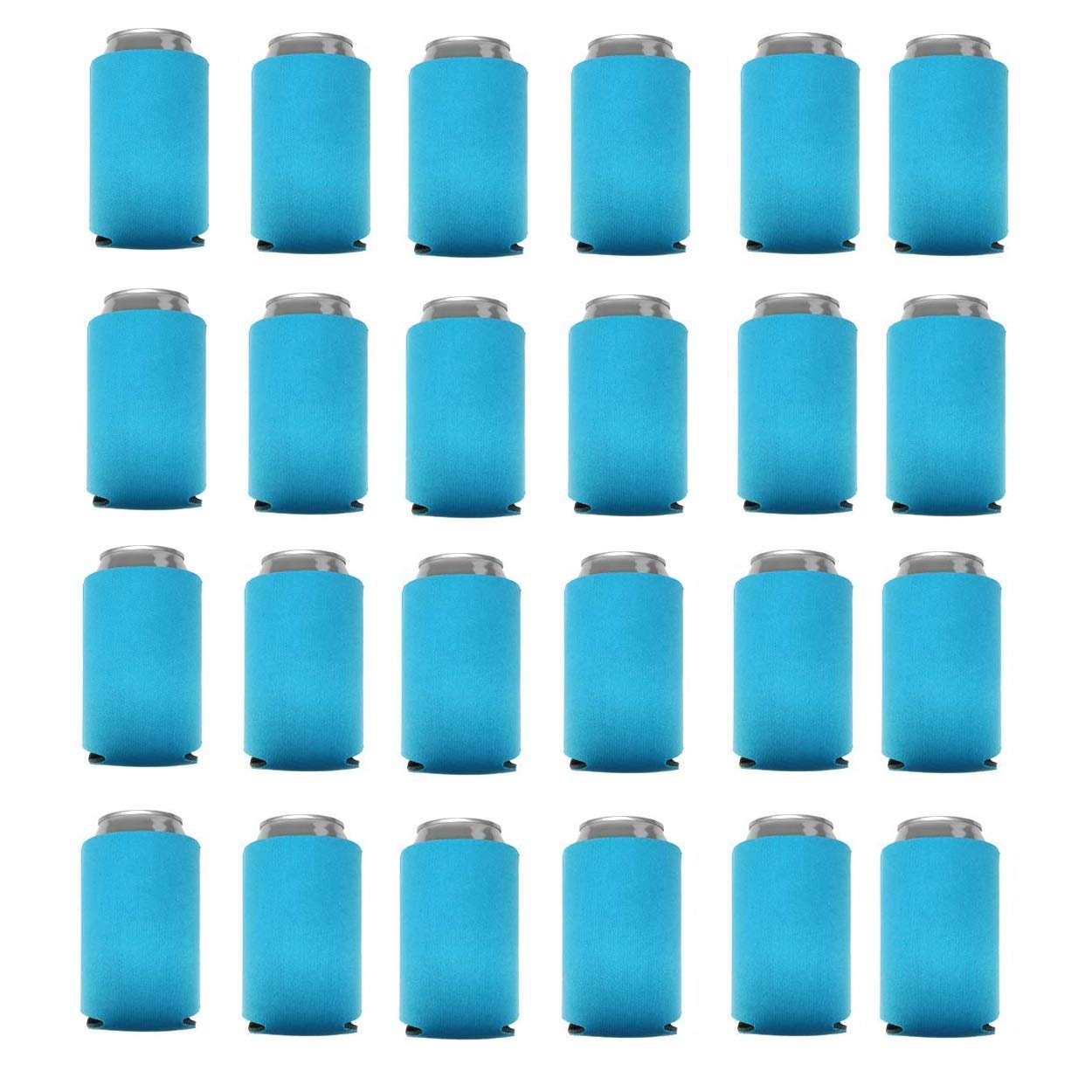 Can Cooler Sleeves Blank Poly Foam (24, Neon Blue)