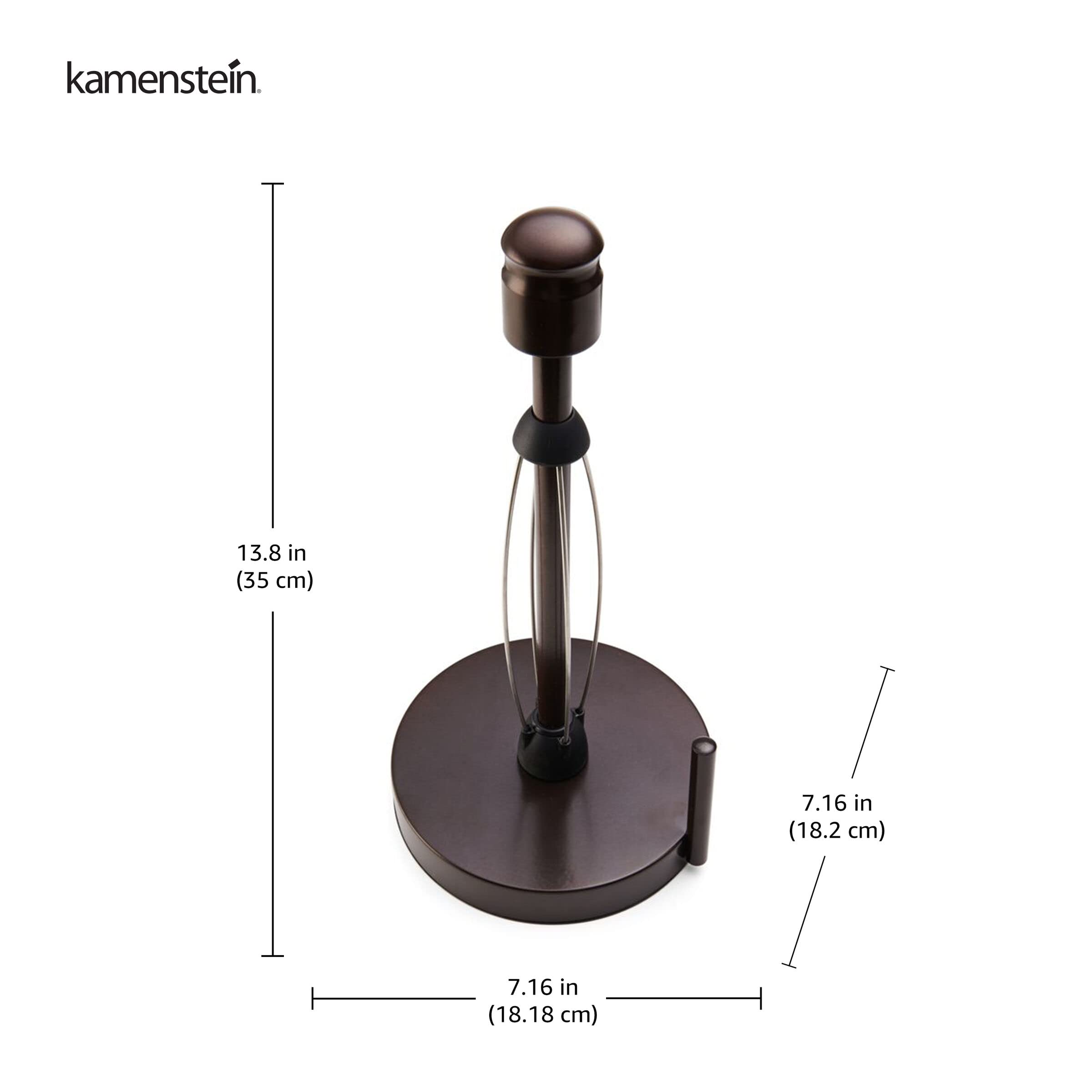 Kamenstein Paper Towel Holder, 13-Inch Stainless Steel, Bronze Finish, Model 5273563