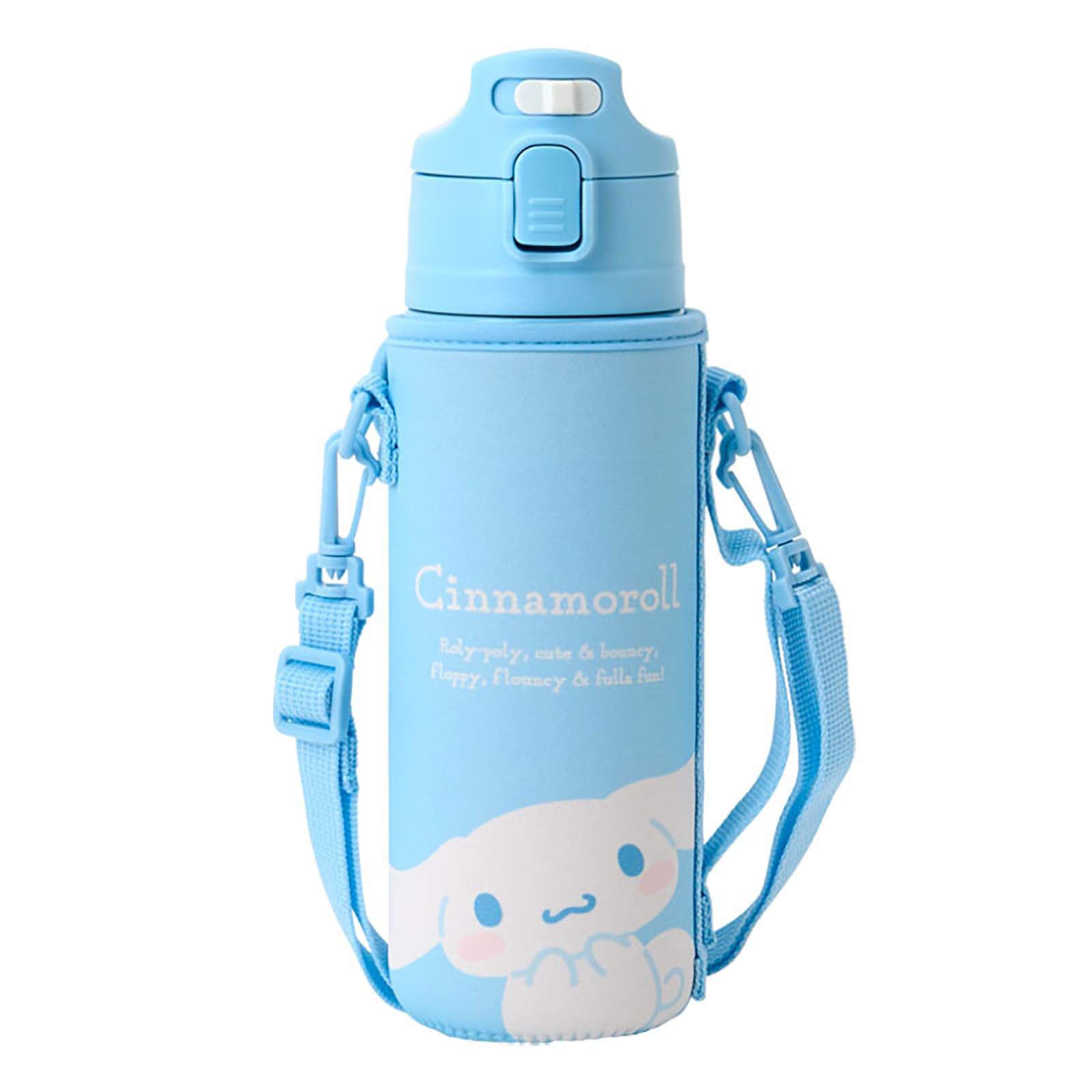 Sanrio 090948 Stainless Steel Bottle with Cover, Cinnamon Roll, For Kids, Cold Insulation, Capacity: 16.5 fl oz (470 ml), Includ