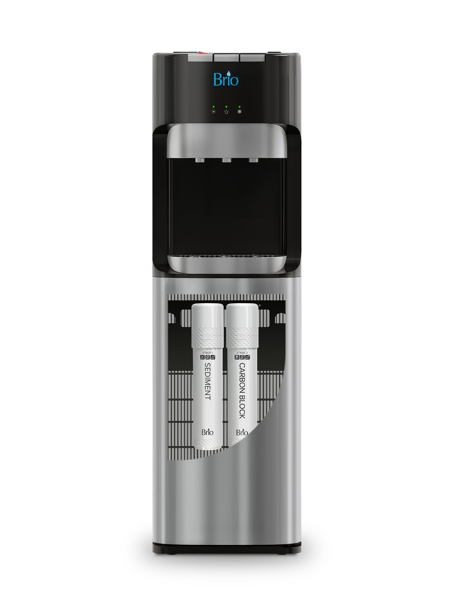 Brio 400 Series Self-Cleaning Uv Bottleless Water Cooler Dispenser - With 2-Stage Water Filter And Installation Kit, Tri Temp Di