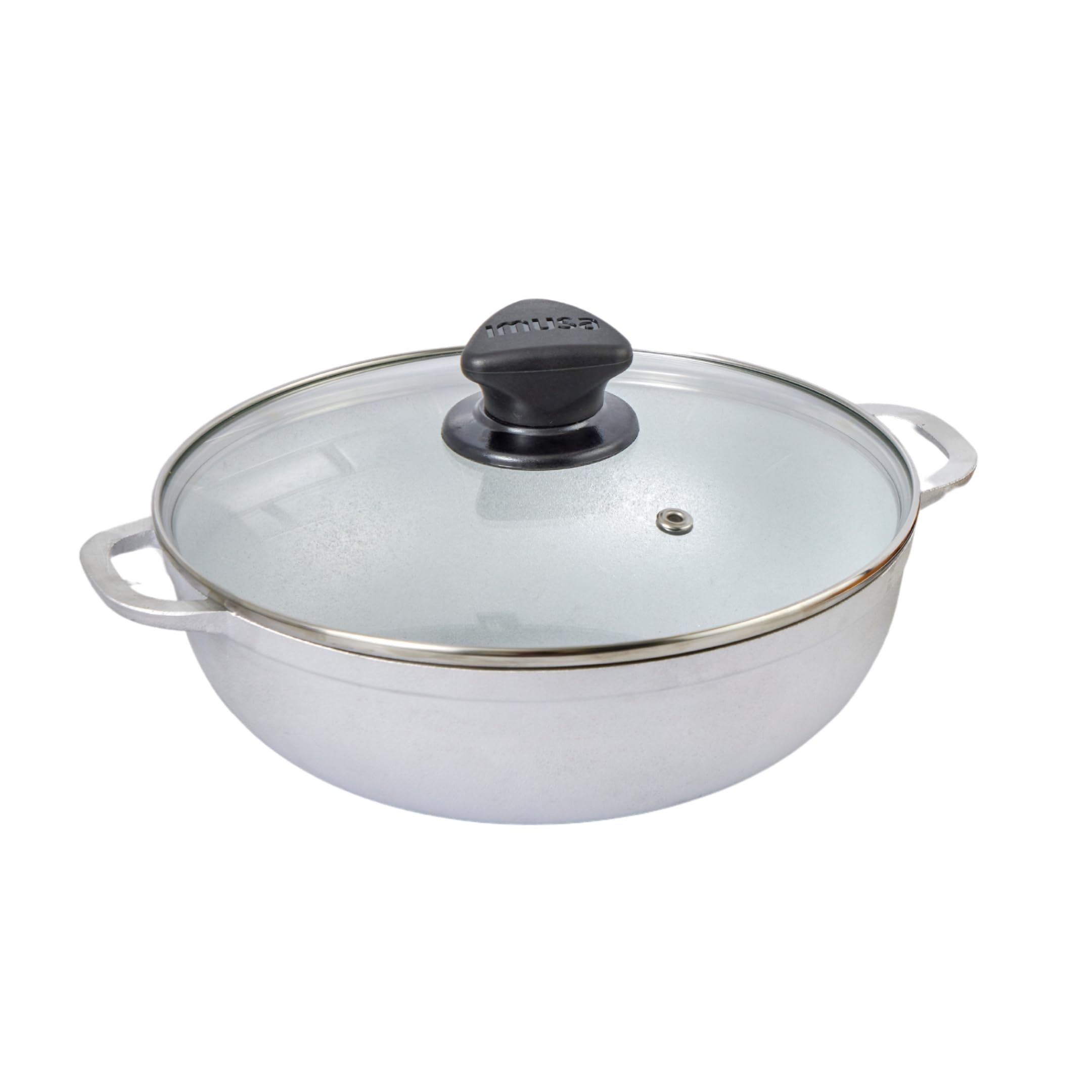 Imusa 4.3Qt Basic Caldero W/Glass Lid - 26Cm