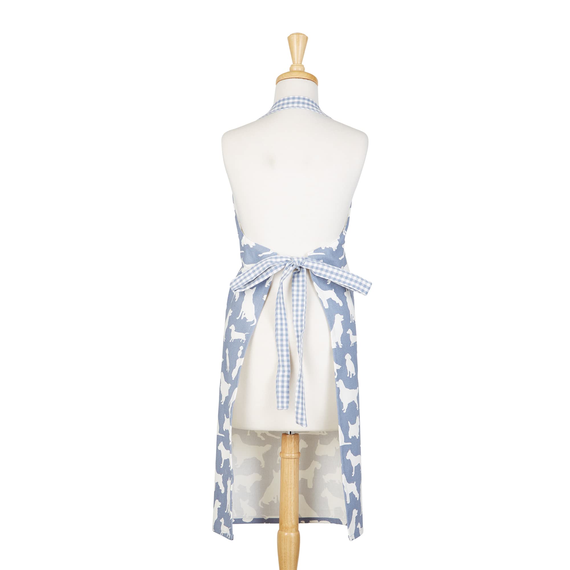 STONEWASH BLUE DOG PRINT CHEF APRON