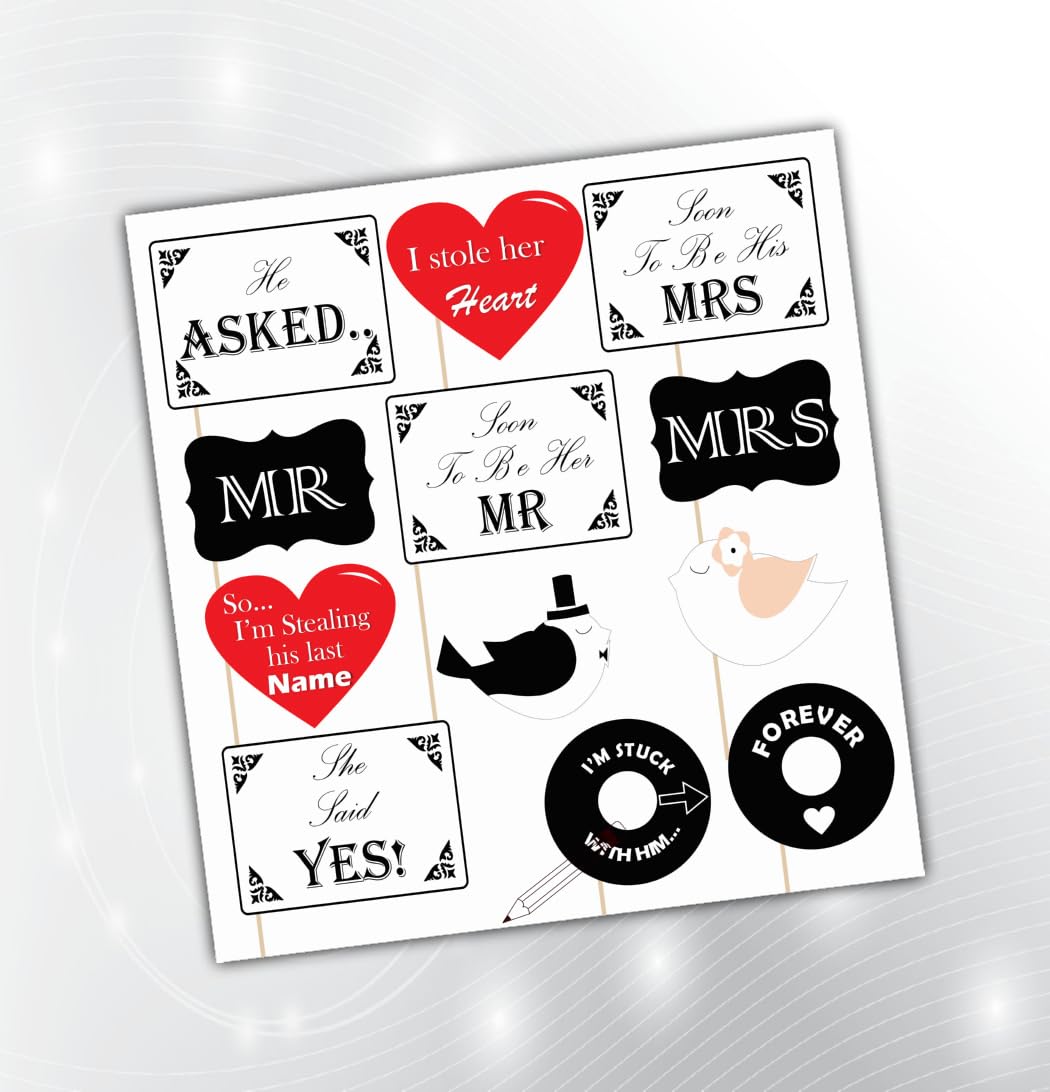 PartyStuff Valentine Theme Props  Valentine Couple Props (12 Cards)