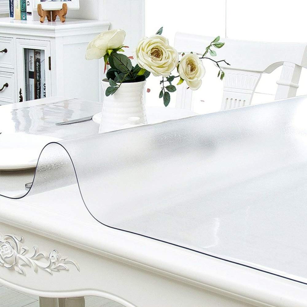 Necaux Custom 16 X 72 Inch Frosted Desk Cover Protector, 1.5Mm Thick Water Resistant Plastic Non-Slip Table Pad Table Cover Prot