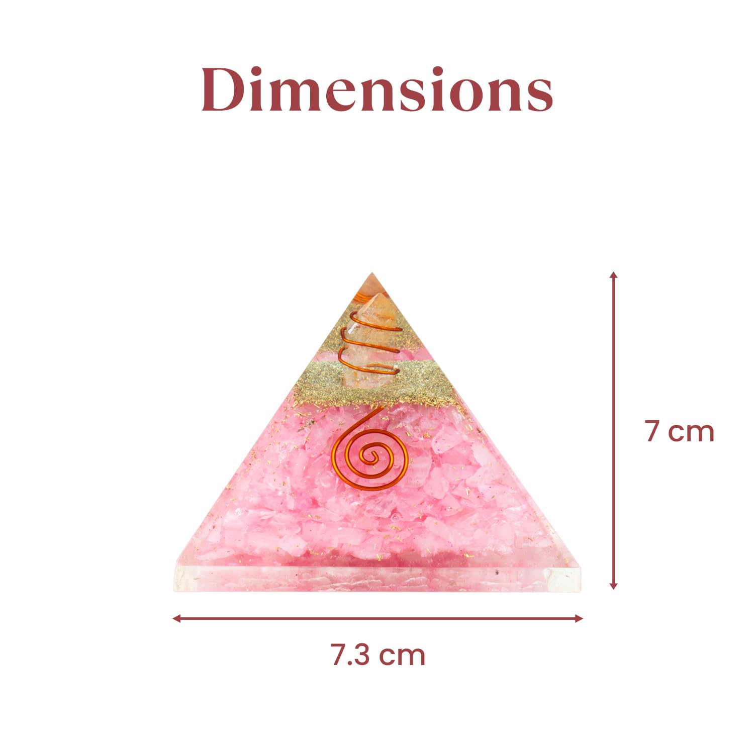 Astrotalk Love Attraction Resin Pyramid | Rose Quartz Crystal Pyramid for Relationship Harmony & Self-Love | Vastu Items for Home Decor | Office Table Decoration Items | Gift for Man & Woman