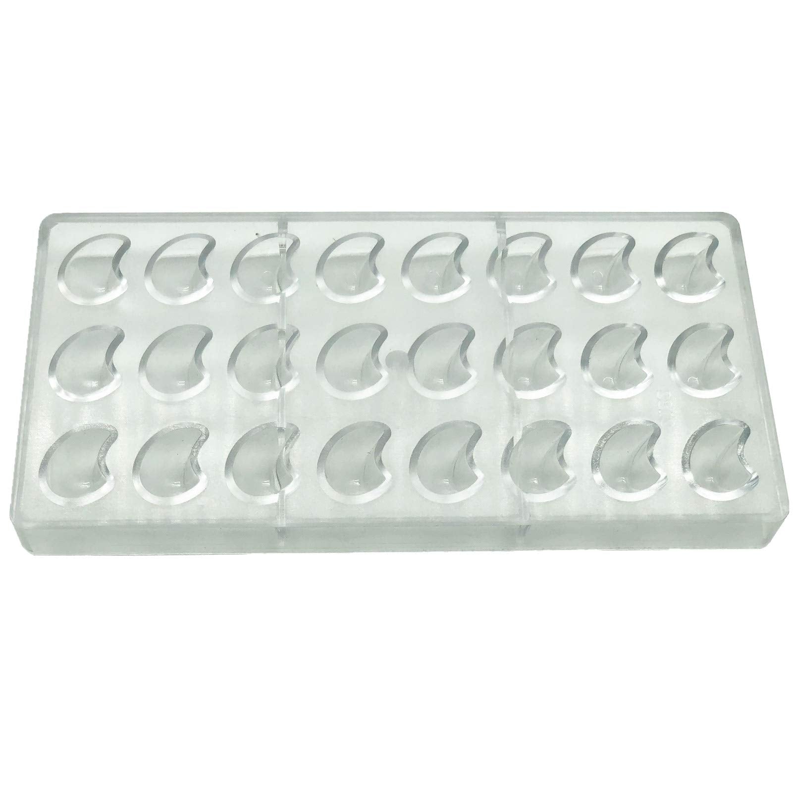 Moon Shaped Polycarbonate Chocolate Mold Hard Pc Candy Mold Tray Clear Chocolate Tray