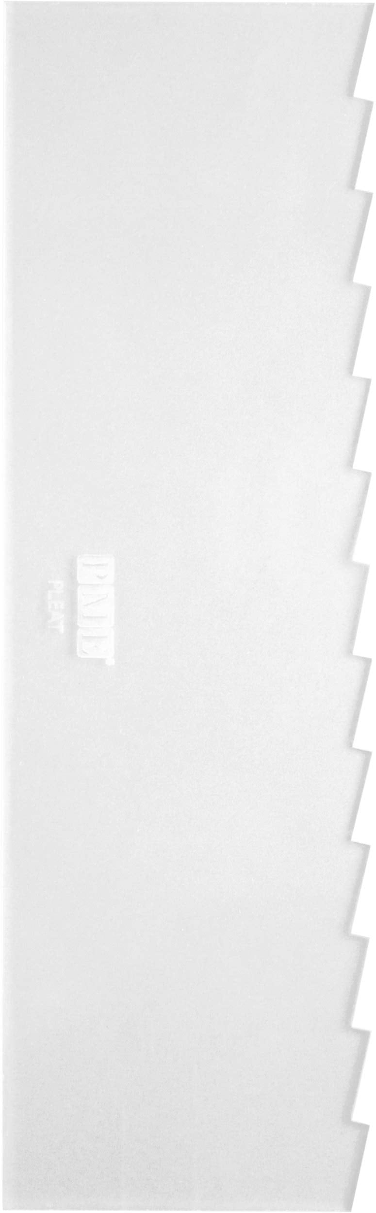 Pme Pleat Patterned Side Scraper For Cake Decorating-10 Inches, Acrylic,