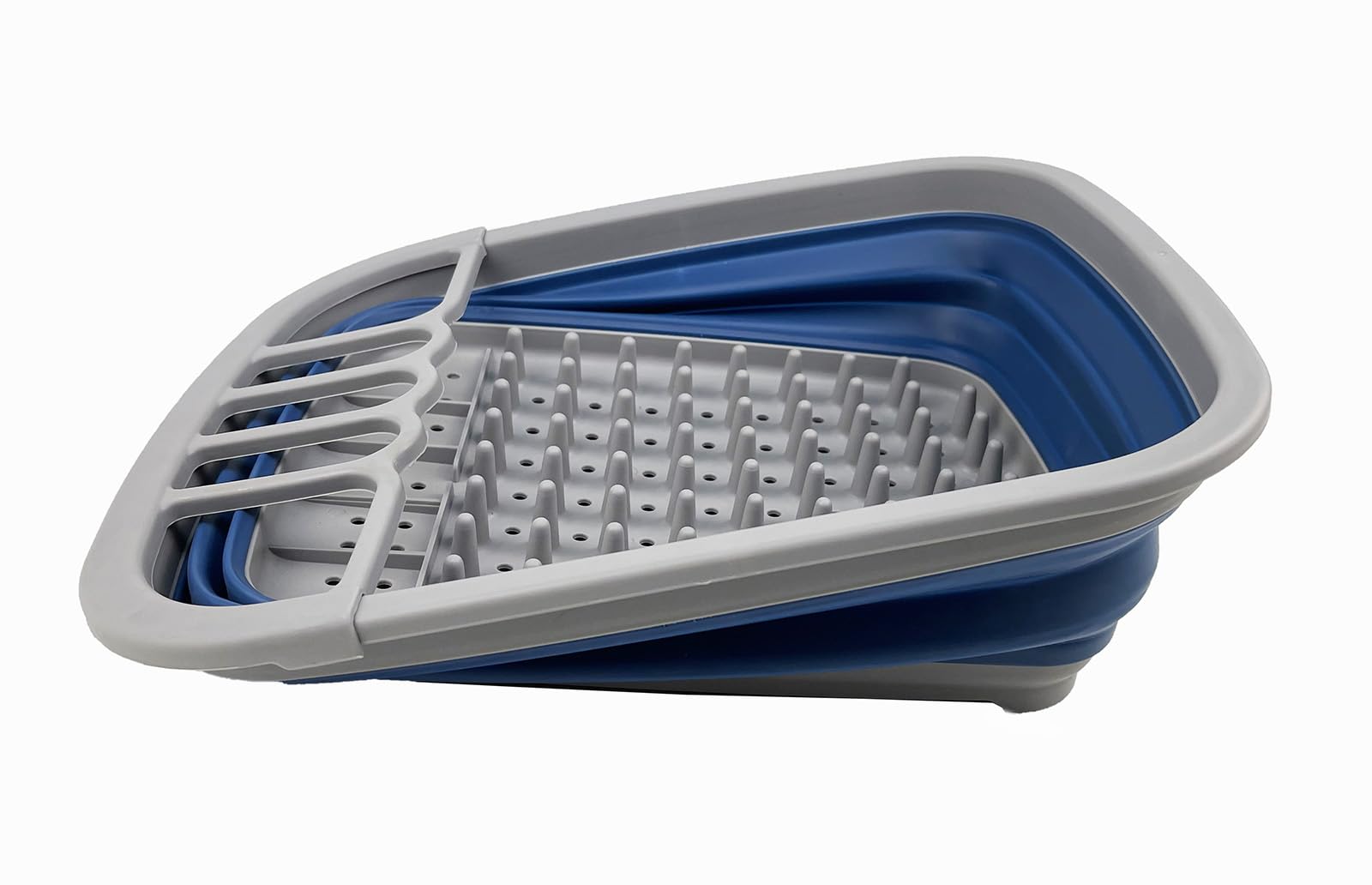 Sammart 8L (2.11Gallons) Collapsible Plastic Dish Drainer - Foldable Drying Rack - Portable Dinnerware Organizer - Space Saving