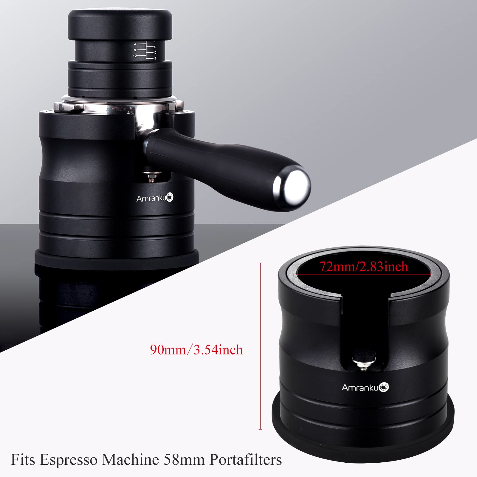 Amrankuo Coffee Portafilter Holder| Espresso Tamper Stand| Aluminum Alloy Espresso Holder| With Non-Slip Base| Suitable For Most