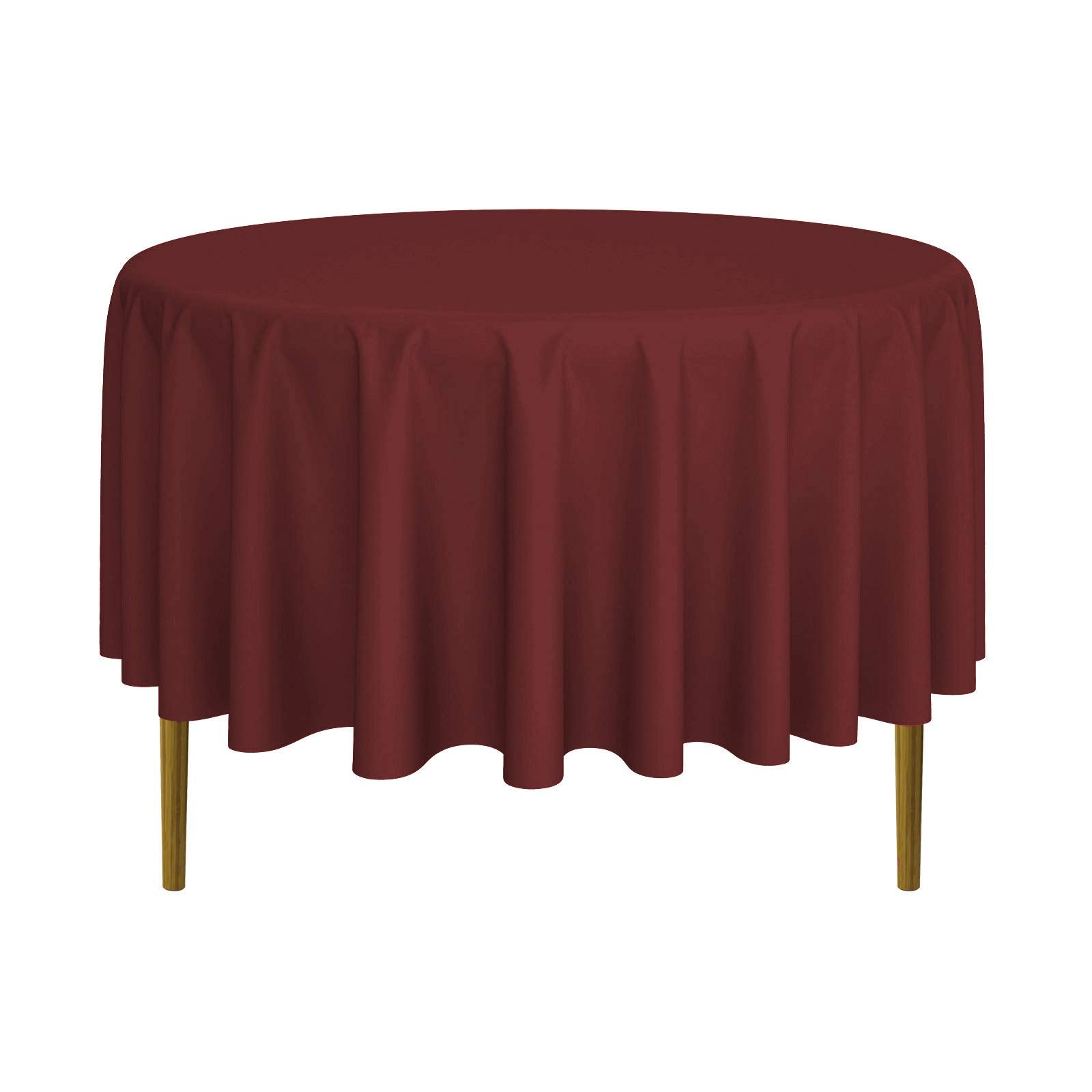 Lann'S Linens - 90 Round Premium Tablecloth For Wedding/Banquet/Restaurant - Polyester Fabric Table Cloth - Burgundy