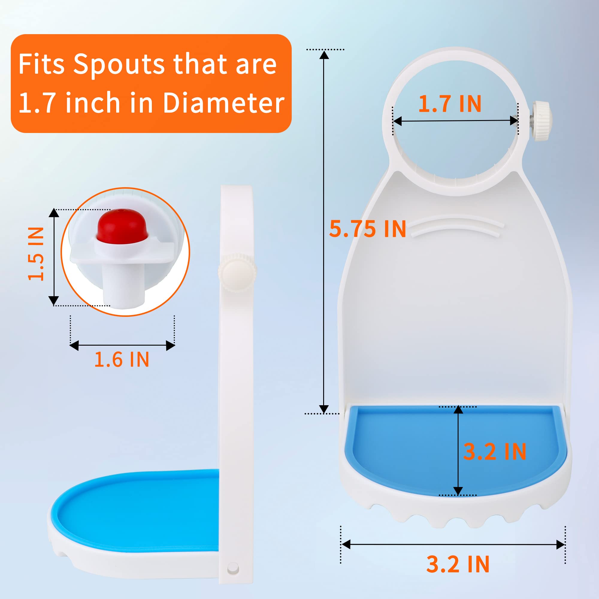2 Pcs Laundry Liquid Detergent Cup Holder Dulinkas Drip Catcher Tray Fabric Softener Drip Catcher Soap Holder Tray Cup Laundry C