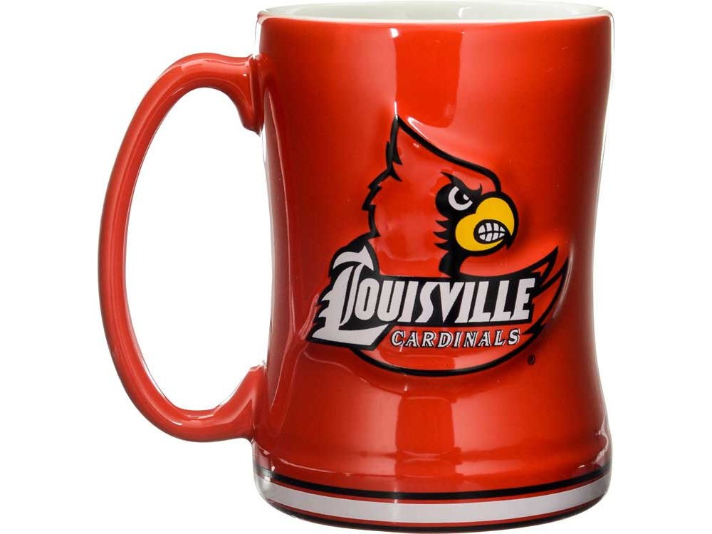 Boelter Brands Ncaa Louisville Cardinals Coffee Mug14Oz Sculpted Relief, Team Color, 14 Ounce