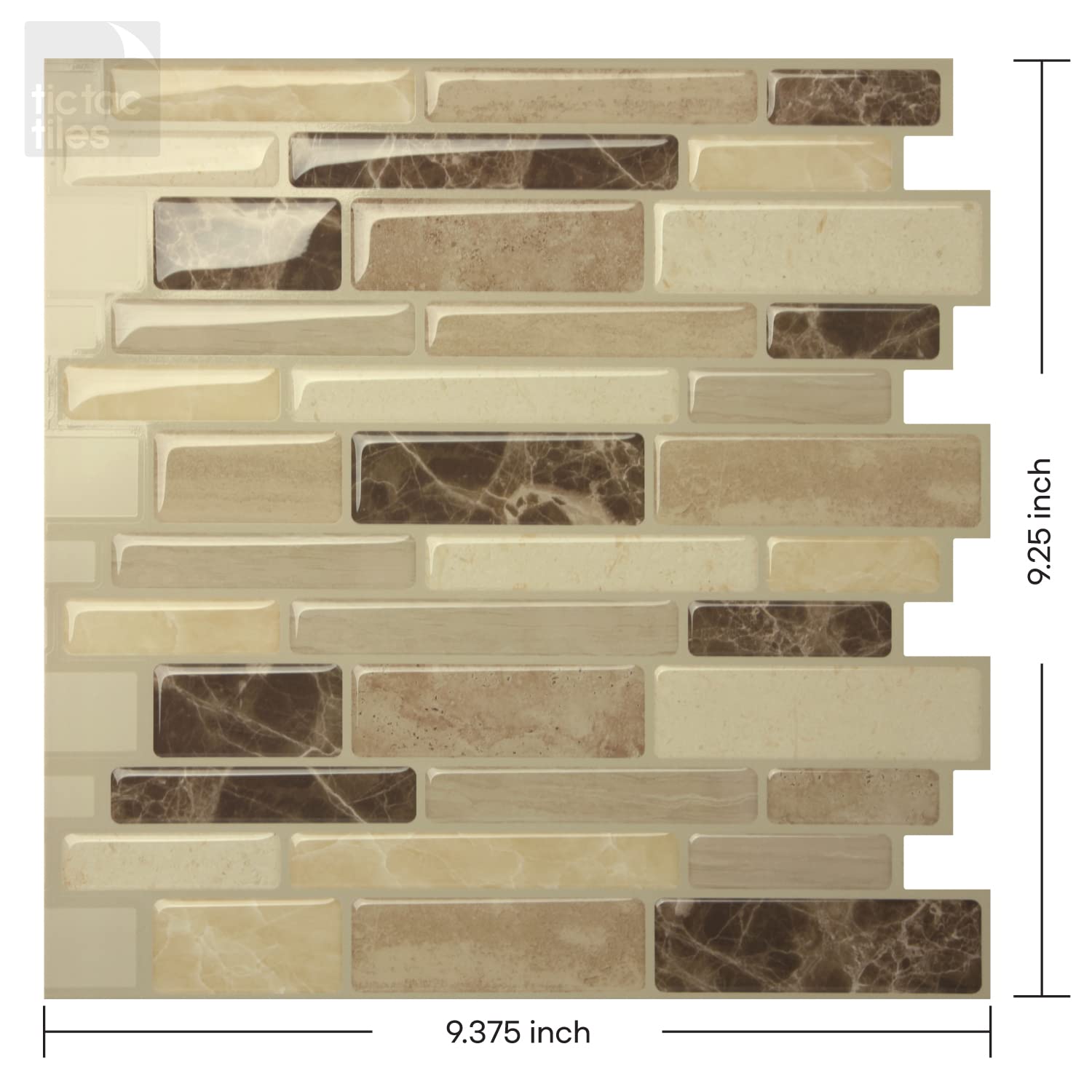 Tic Tac Tiles Peel And Stick Self Adhesive Removable Stick On Kitchen Backsplash Bathroom 3D Wall Sticker Wallpaper Tiles In Pol