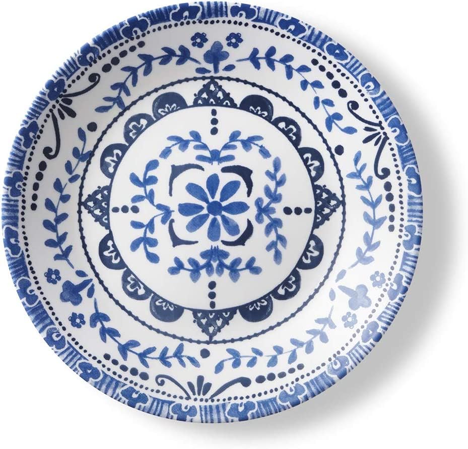 Corelle Vitrelle 6-Piece Appetizer Plates Set, Triple Layer Glass And Chip Resistant, 6-3/4-Inch Lightweight Round Plates, Porto