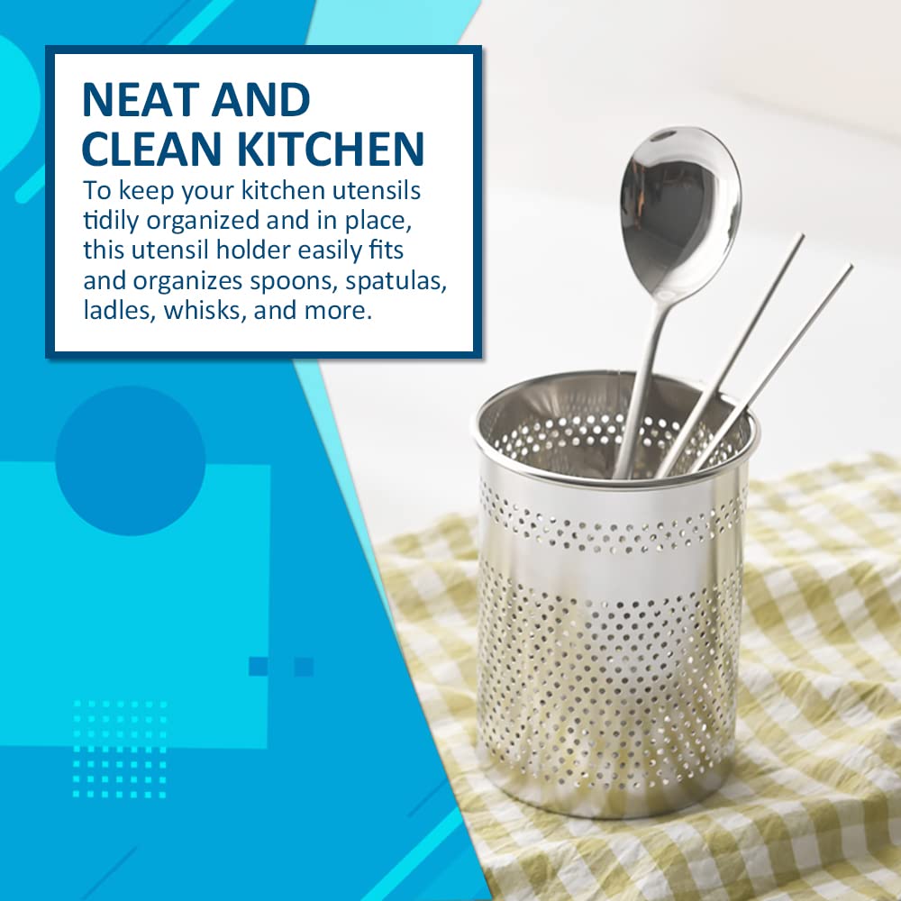 Home&I Silverware Drying Basket, Kitchen Sink Utensil Holder Replacement,Thin Dish Drying Rack Countertop Organizer Stainless St