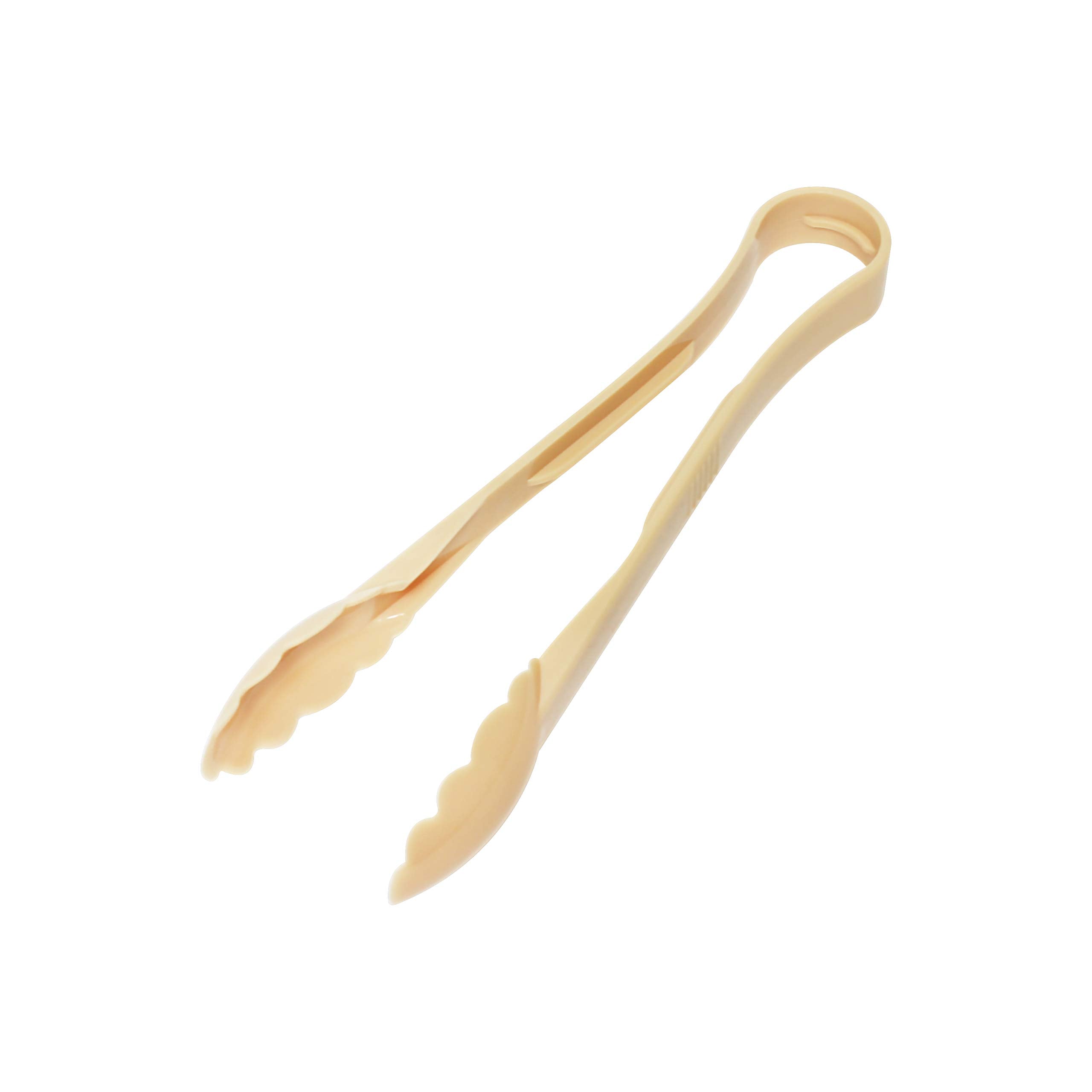 Excellant   12-Inch Scallop Grip Tong, Polycarbonate, Beige