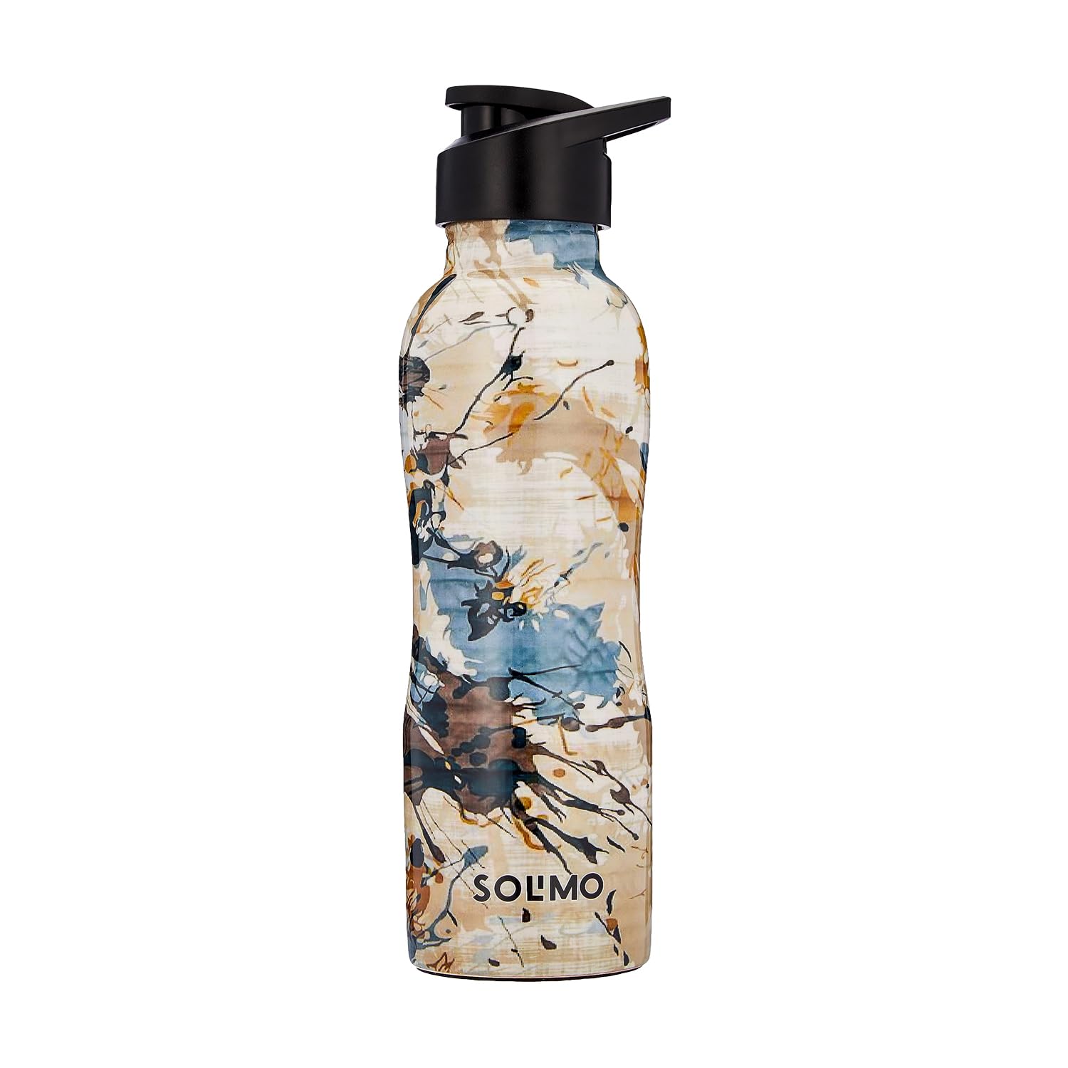 Amazon Brand - Solimo Copper Meenakari Printed Bottle With Sipper, 950 Ml, White