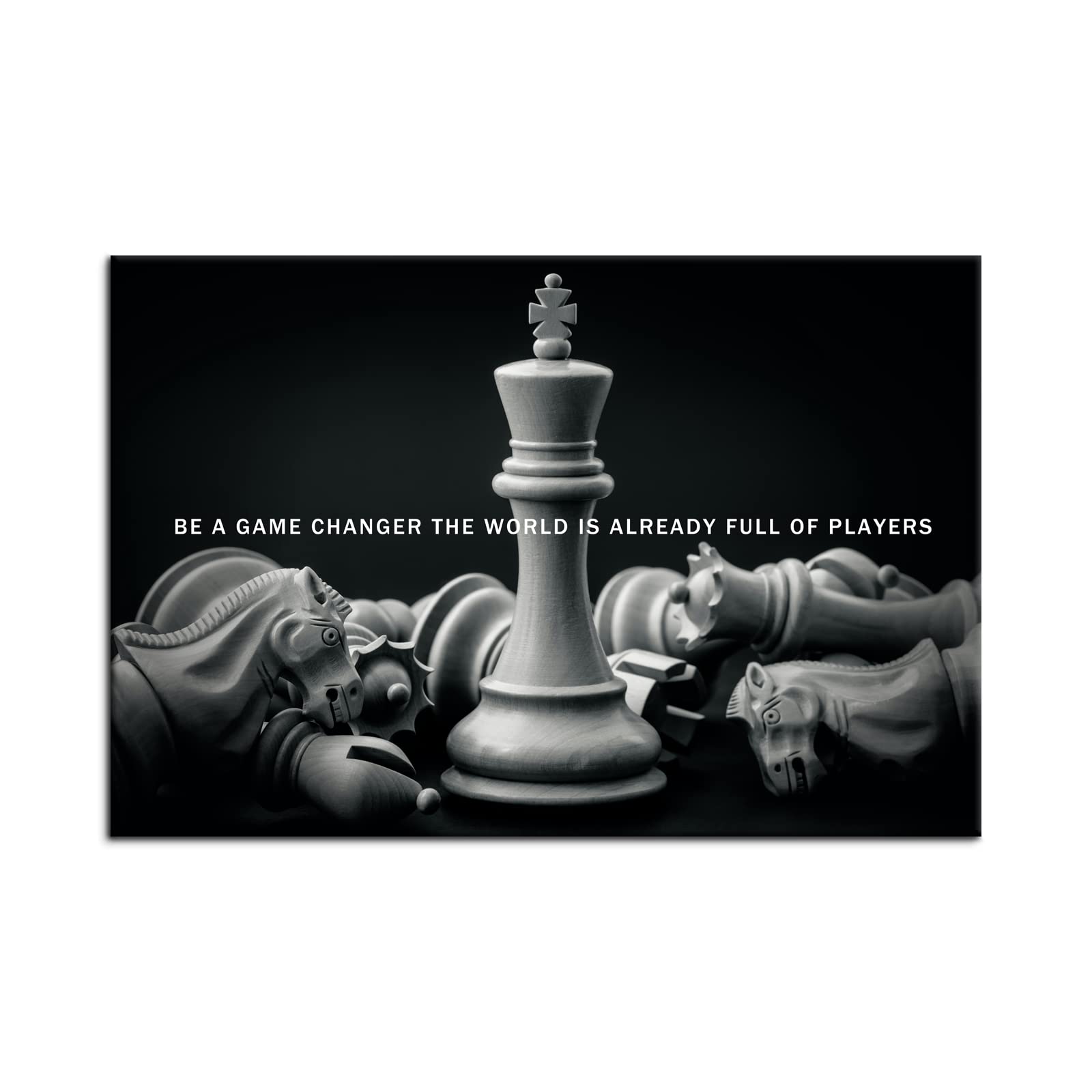 Be A Game Changer The World Is Already Full Of Players Inspirational Wall Art International Chess Motivational Poster Canvas Pai