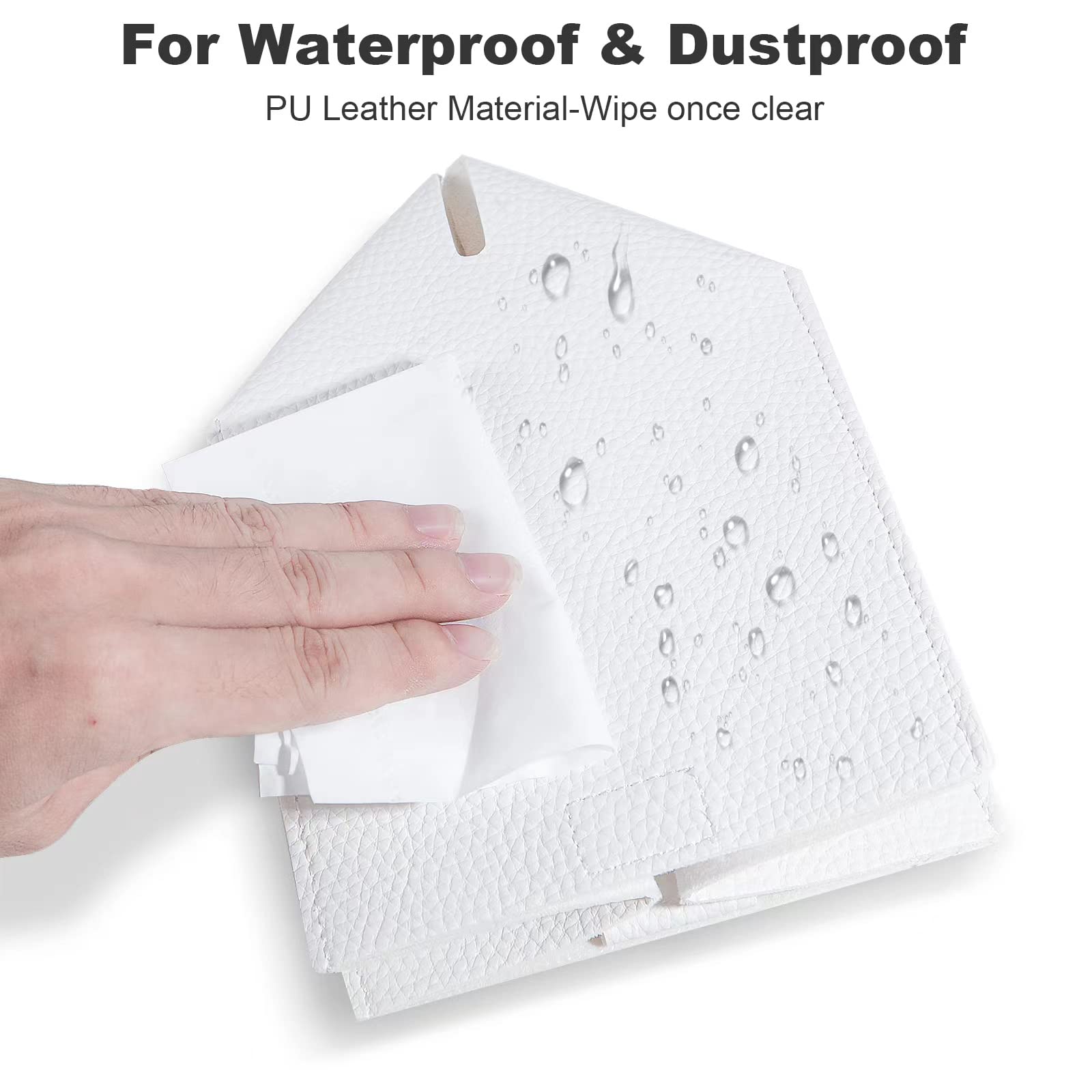 2 Pack, Vividly Tissue Box Cover Holder, Square Modern Pu Leather Tissue Box Holder, Can Be Used For Bathroom Dressing Table, Be