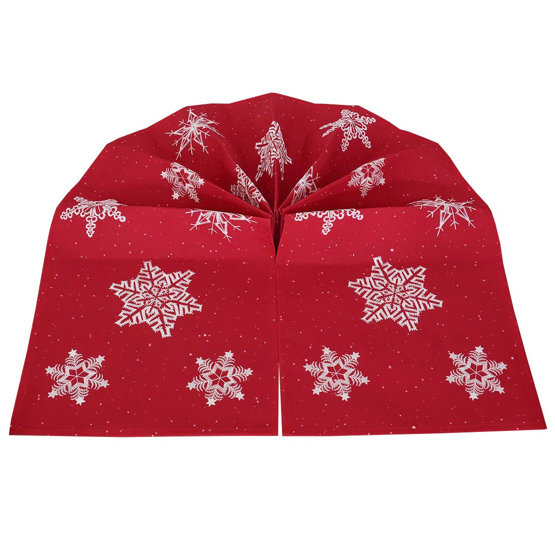 Simhomsen Small Short Embroidered Snowflakes Table Runner for Christmas Holidays (Red  14 ? 33 Inches)