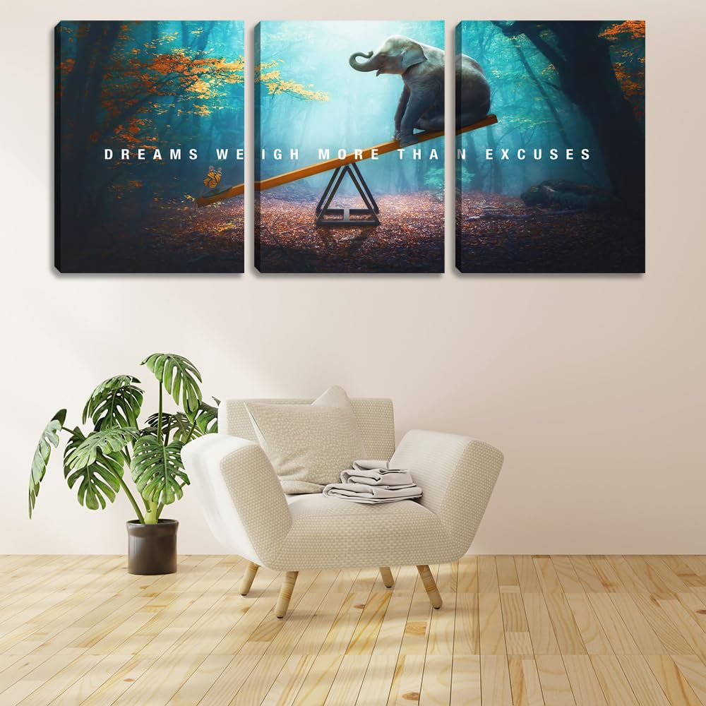 3 Pieces Motivational Office Wall Decor Entrepreneur Canvas Wall Art Posters Prints Paintings Picture Artwork Inspirational Posi
