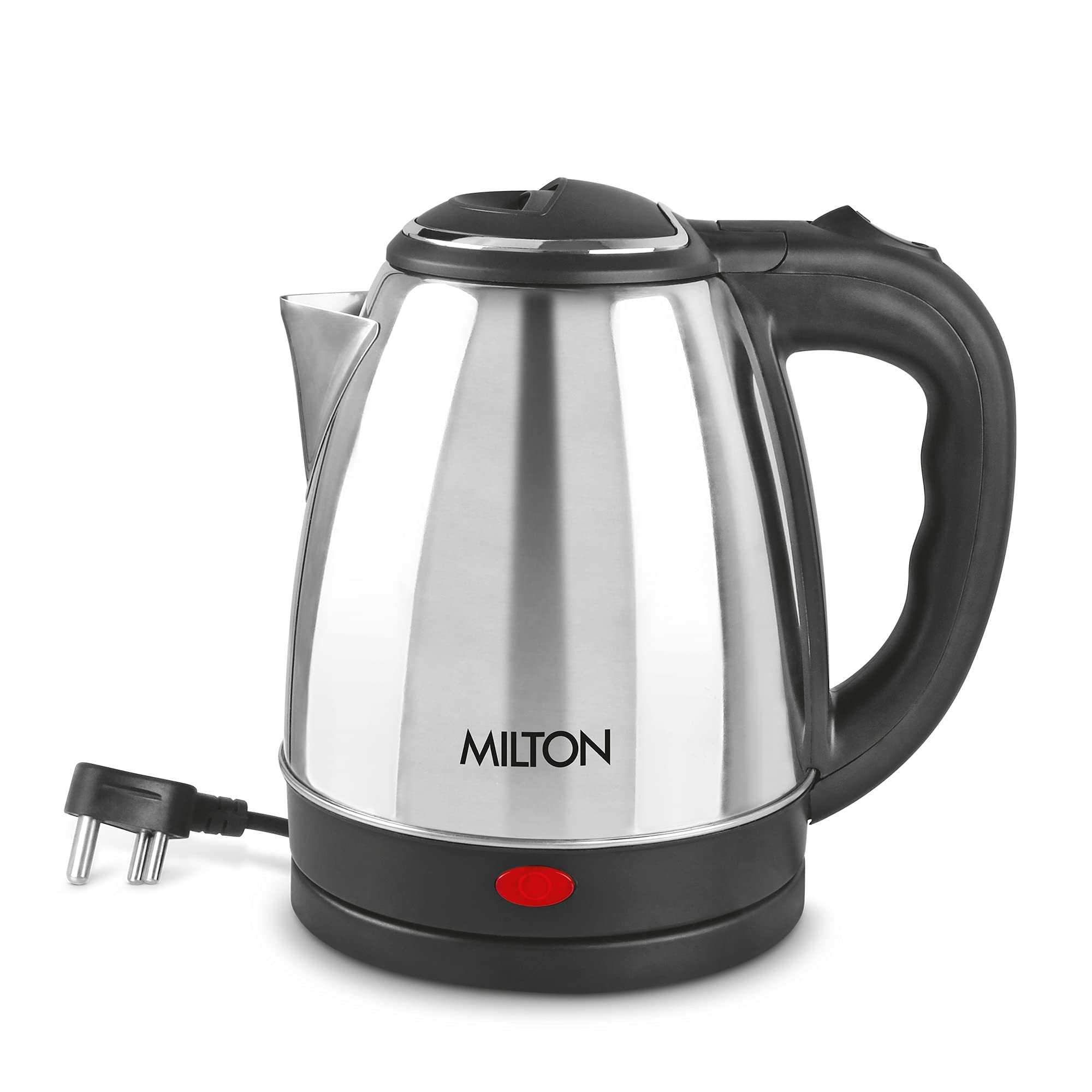 Milton Euroline Go Electro 1.5 Stainless Steel Electric Kettle, 1.5 Litres, Silver, Power Indicator, 1350 Watts, Auto Cut-Off, D