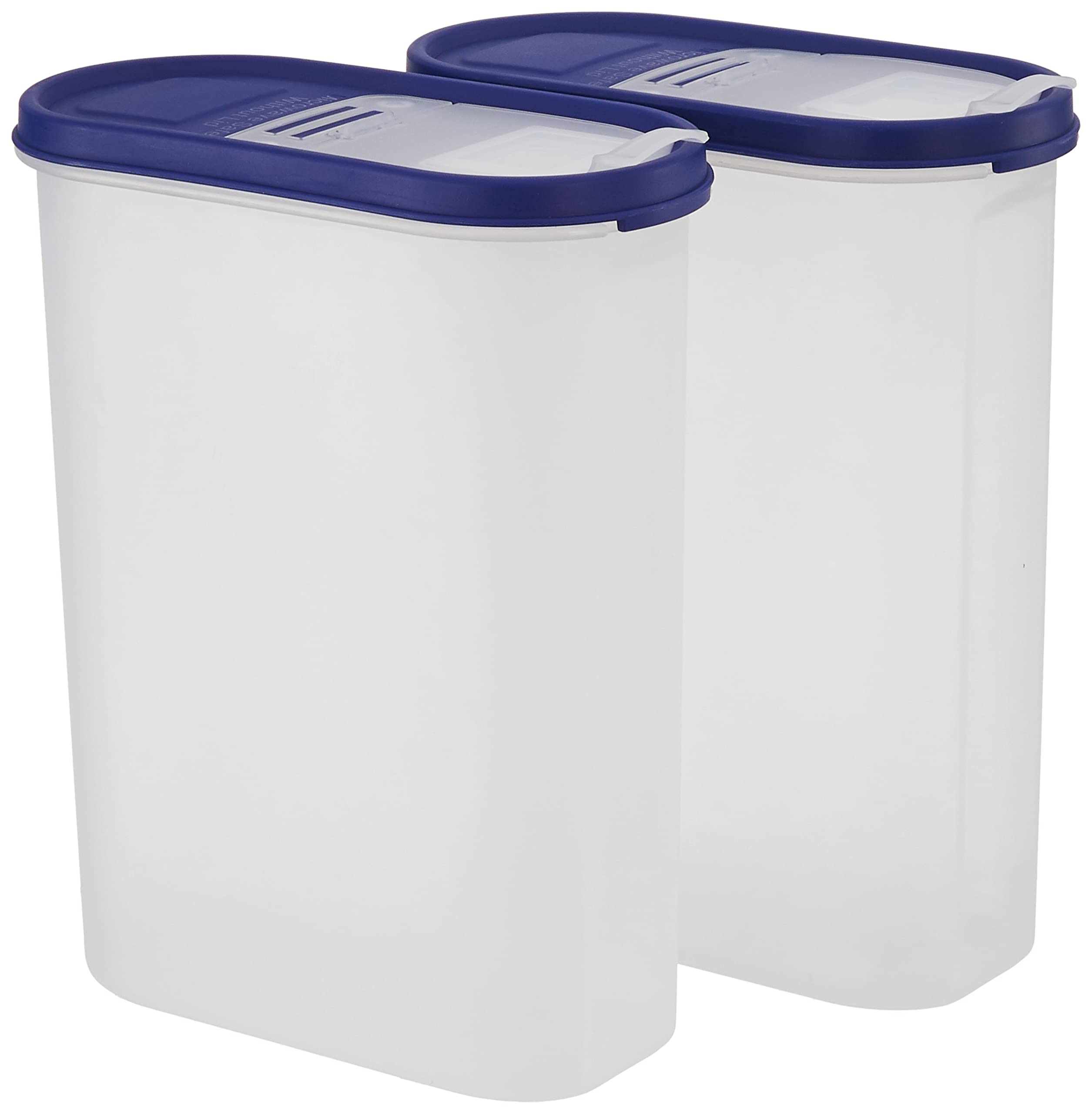 Amazon Brand  Solimo Modular Plastic Container And Dispenser, Set Of 2 (2400 Ml Each)  Blue
